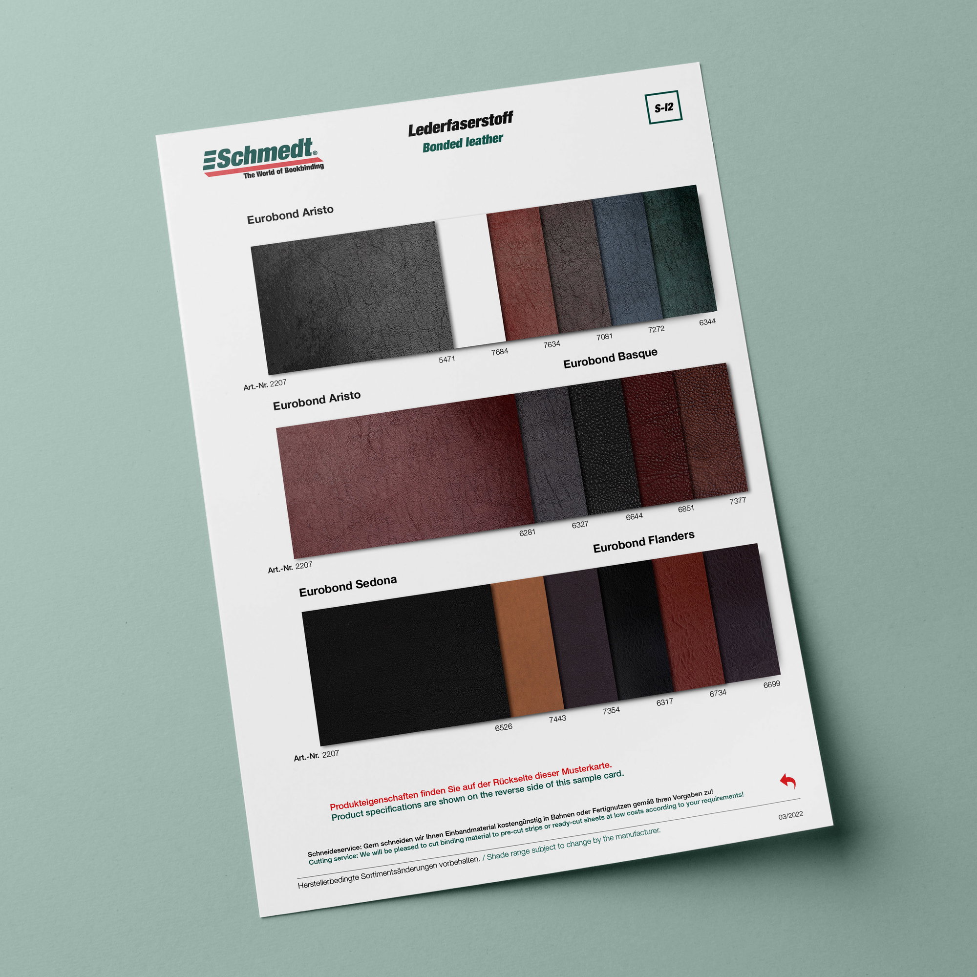Eurobond - bonded leather - Roll width: approx. 145 cm - cover material for books, folders, files, menus, diaries, gift and luxury packaging... - image-2