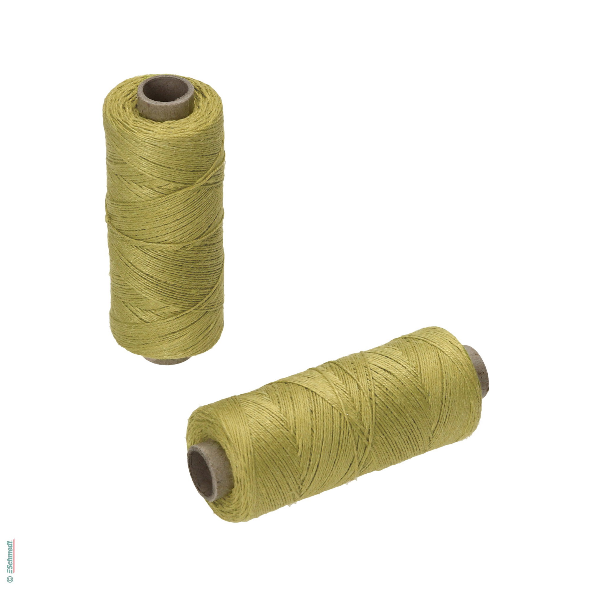 Hilo para coser a mano | de colores - Tamaño 18/3 - aprox. 0,55 mm - Color 57 - verde lima - para el cosido con hilo manual...