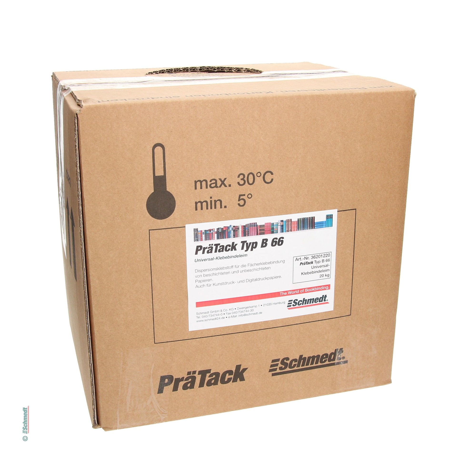 PräTack B66 - Contents Bag-in-Box / 10 kgs - for fan-binding of treated and untreated paper qualities (also for art paper as well as digital...
