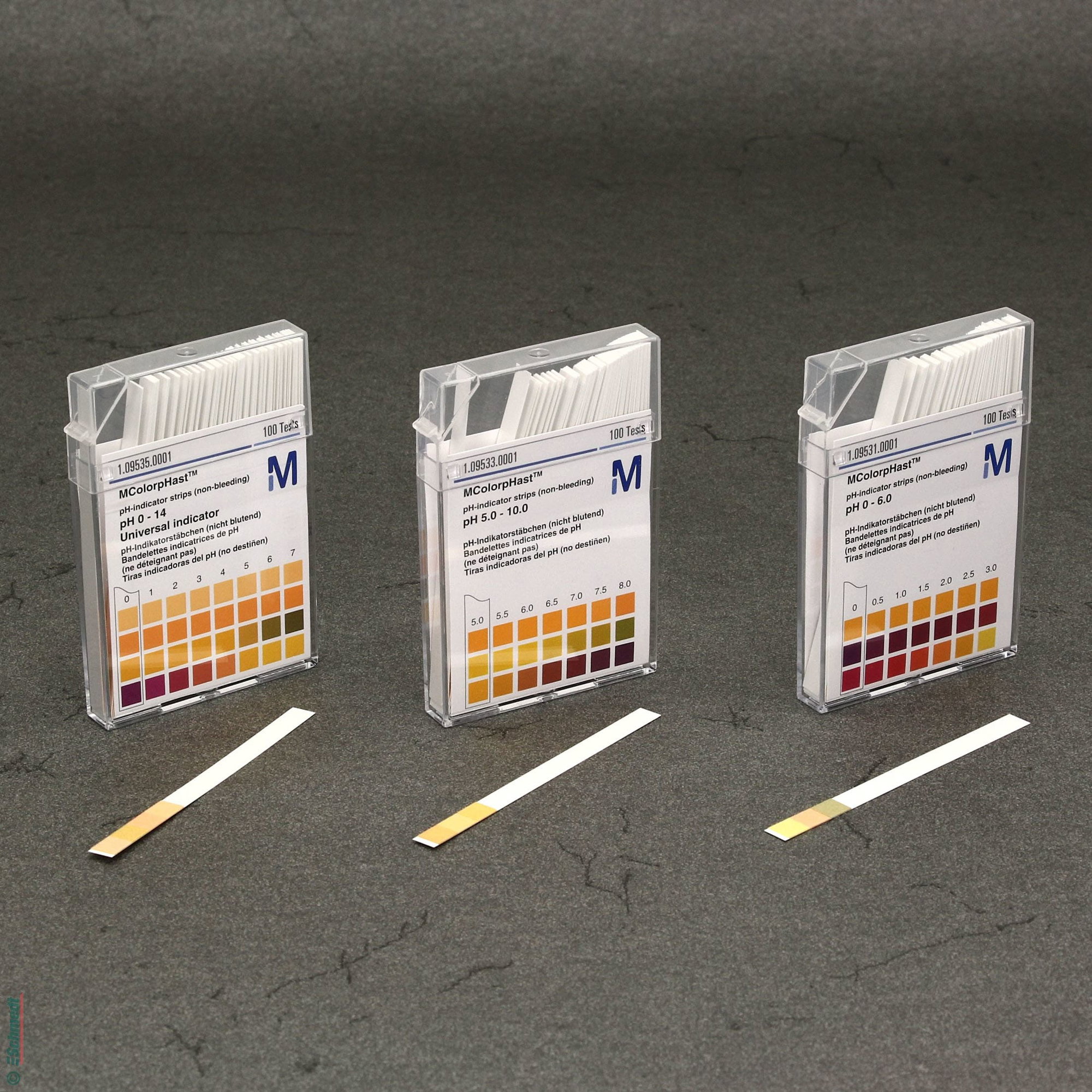 pH-Indikatorstäbchen - Universalindikator / Box à 100 Stück - zum Messen des Oberflächen-pH-Wertes eines Produktes...