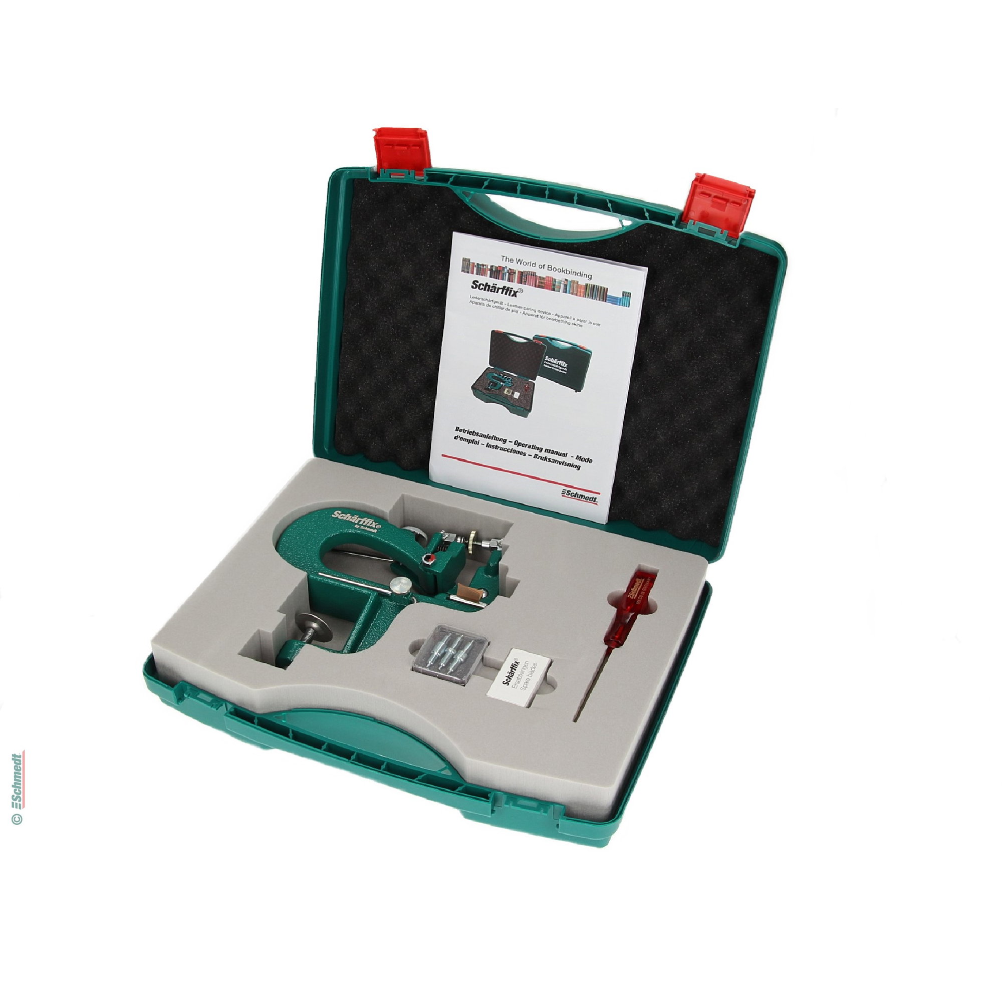 Schärffix® chifladora de cuero - Con este dispositivo, el cuero puede ser preparado fácilmente para su posterior procesamiento. Esto permite... - imagen-2