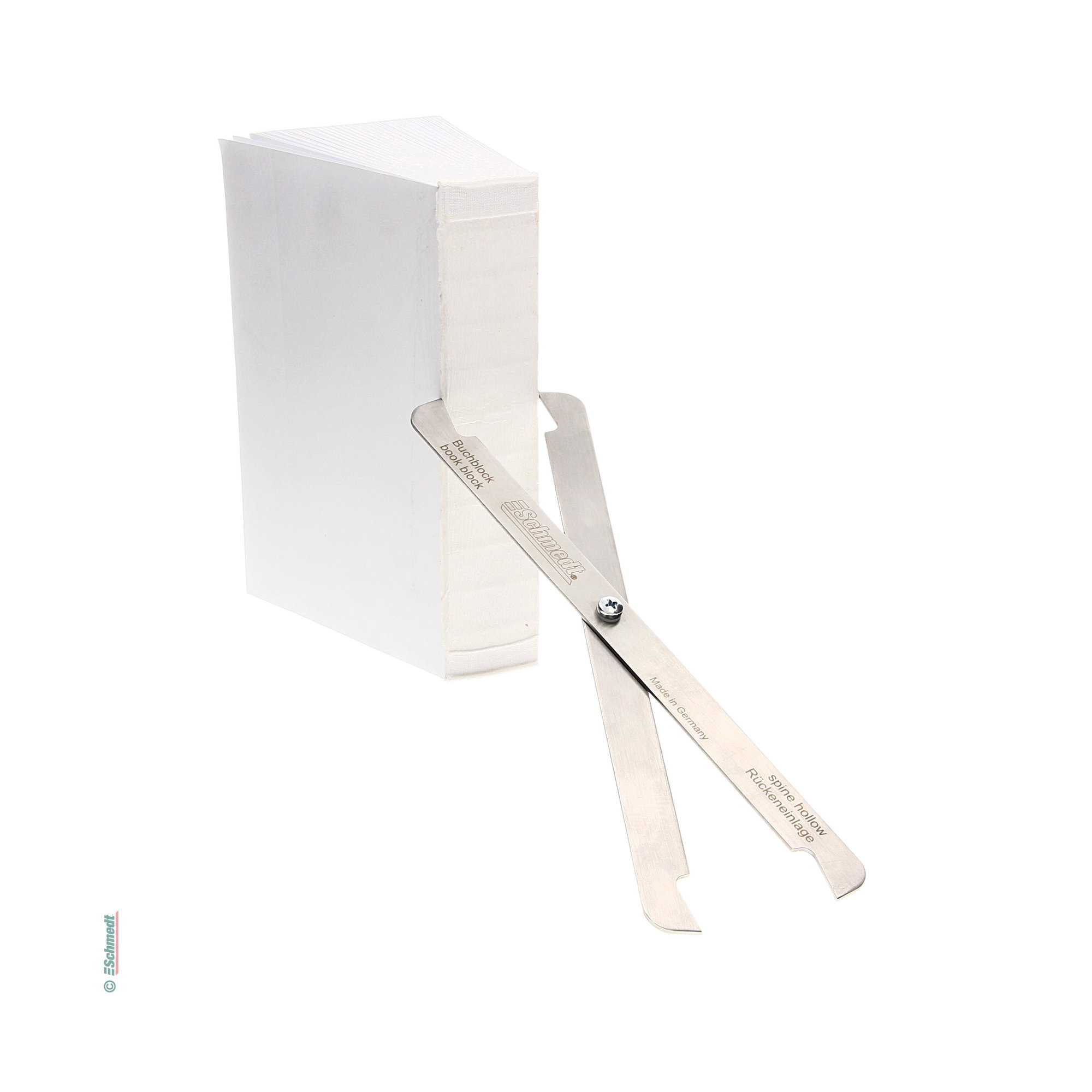 Spine gauge for book case production - to calculate the correct spine width of flexible spines - for the production of hardcover books with ... - image-2