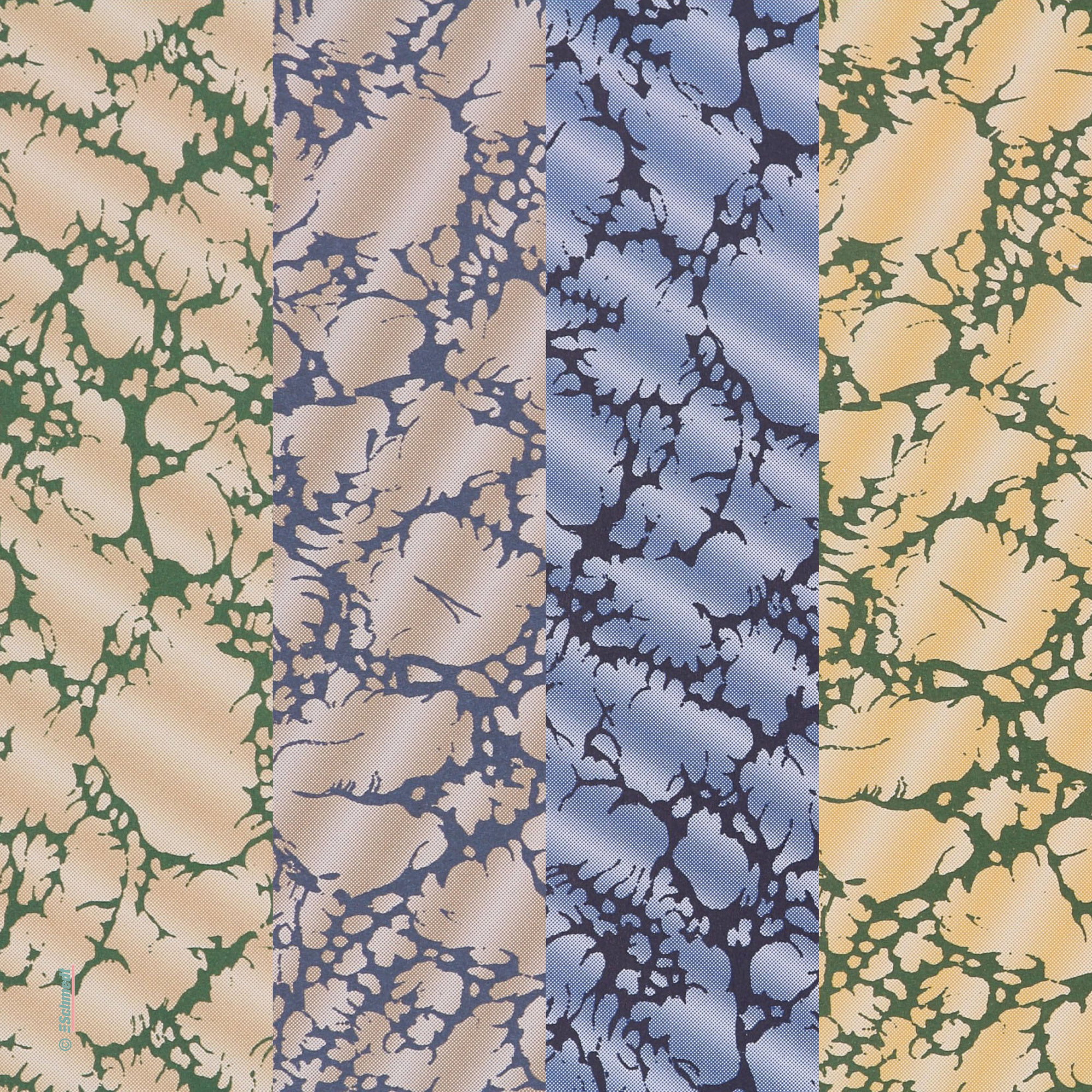 Papier ombré imprimé - Format: 65 x 100 cm - sens machine - papier imprimé utilisé comme papier de couverture pour livres, bôites, emballage...