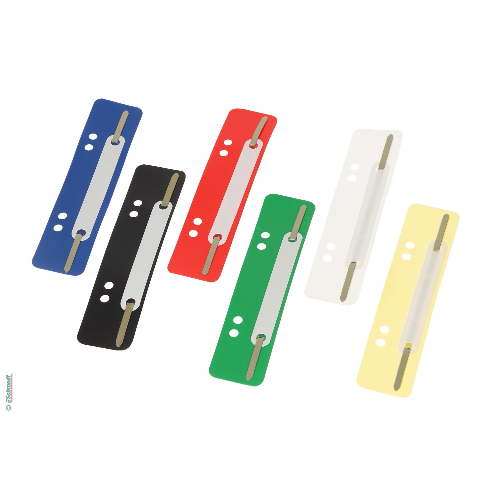 Suspension file fitting - Dimensions (ground plate): 150 x 34 mm - to file punched sheets with filing option into ring binders / file folder...