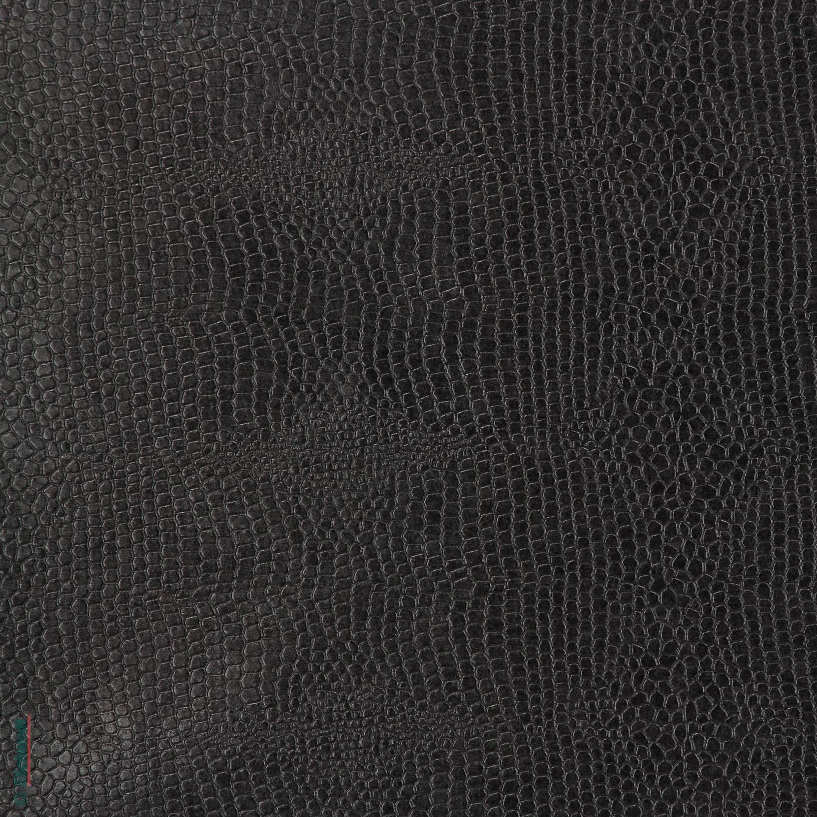 Papel de cuero con aspecto de piel de lagarto | de un color - Color 011 - negro - papel cobertor para encuadernaciones de libros, archivador...