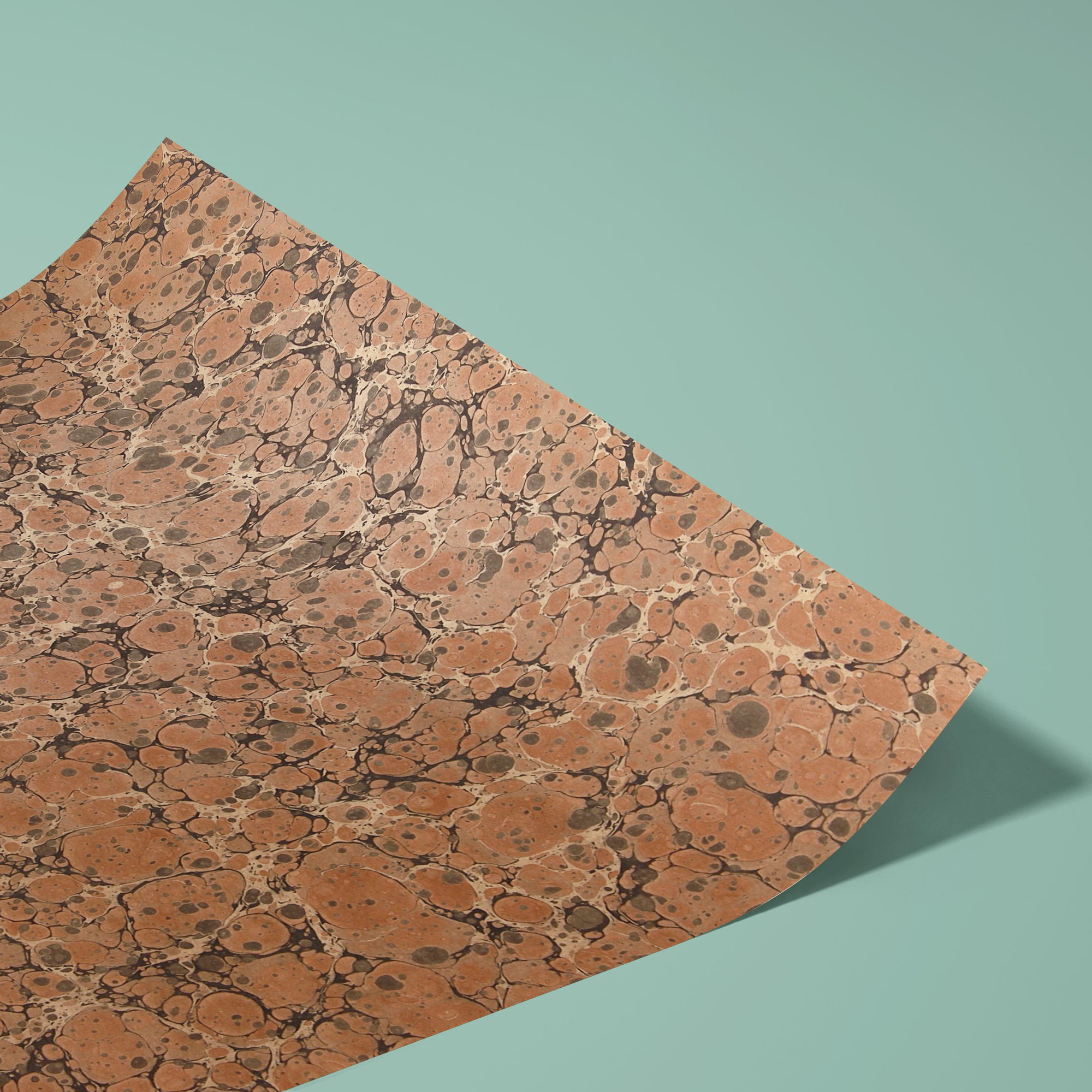 Genuine marbled paper, handmade - for book covers, boxes or crafts... - image-2