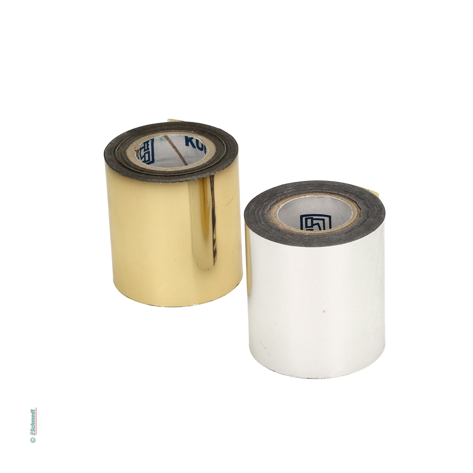 Ruban pour la dorure des tranches Type 220 - avec un rouleau chauffé - Mise en ouvre avec rouleau à dorer sur tranche (art. 6050-050) + ther...