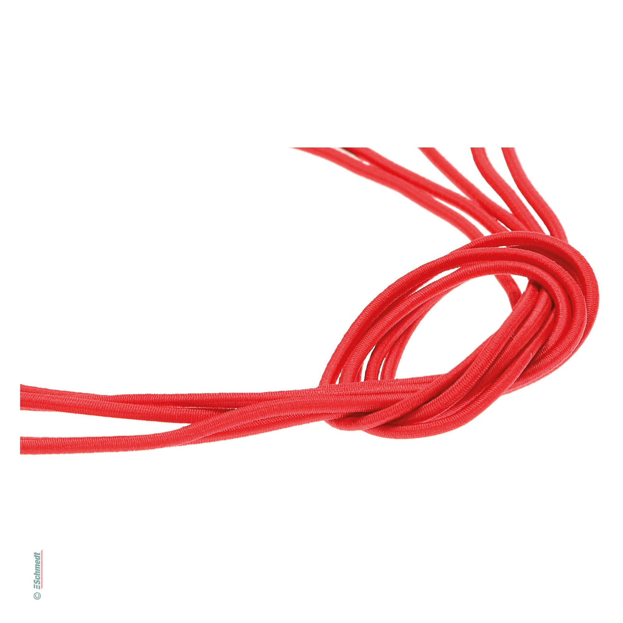 Cordón de goma unido en círculo - Color 007 - rojo - Aplication: para encuadernar o cerrar carpetas, menus, tarjeta de invitación etc....