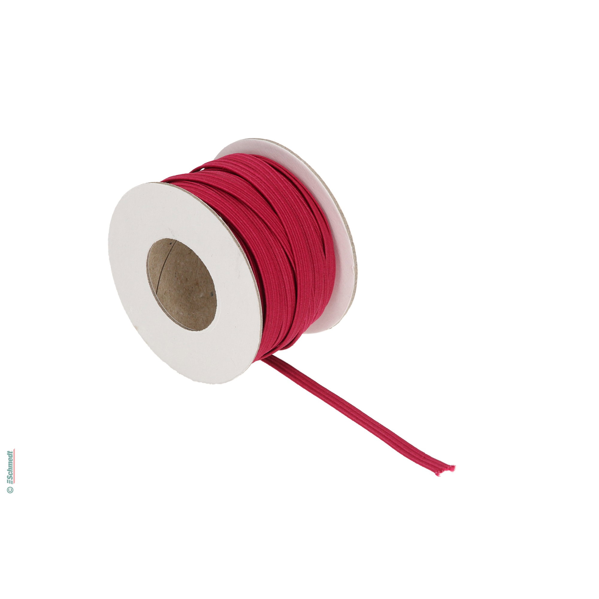 Ruban plat en caoutchouc, élastique • env. 7 mm de large - Couleur 010 - magenta - Longueur des rlx (en m) 10 - Peut aussi être équipée de g... - image-1