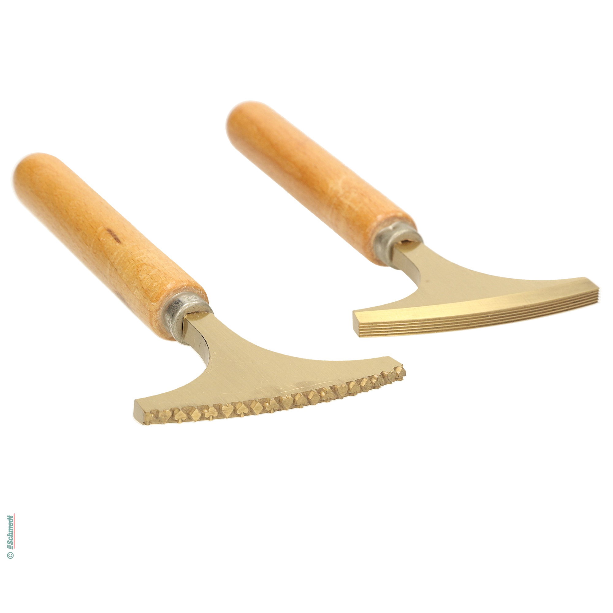 Filet courbe en laiton pour la dorure à la main - avec manche en bois, Longueur: 7,5 cm - pour la dorure manuelle sur livres etc. L'outil do... - image-1