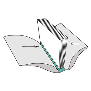 Verarbeitung im Klebebinder