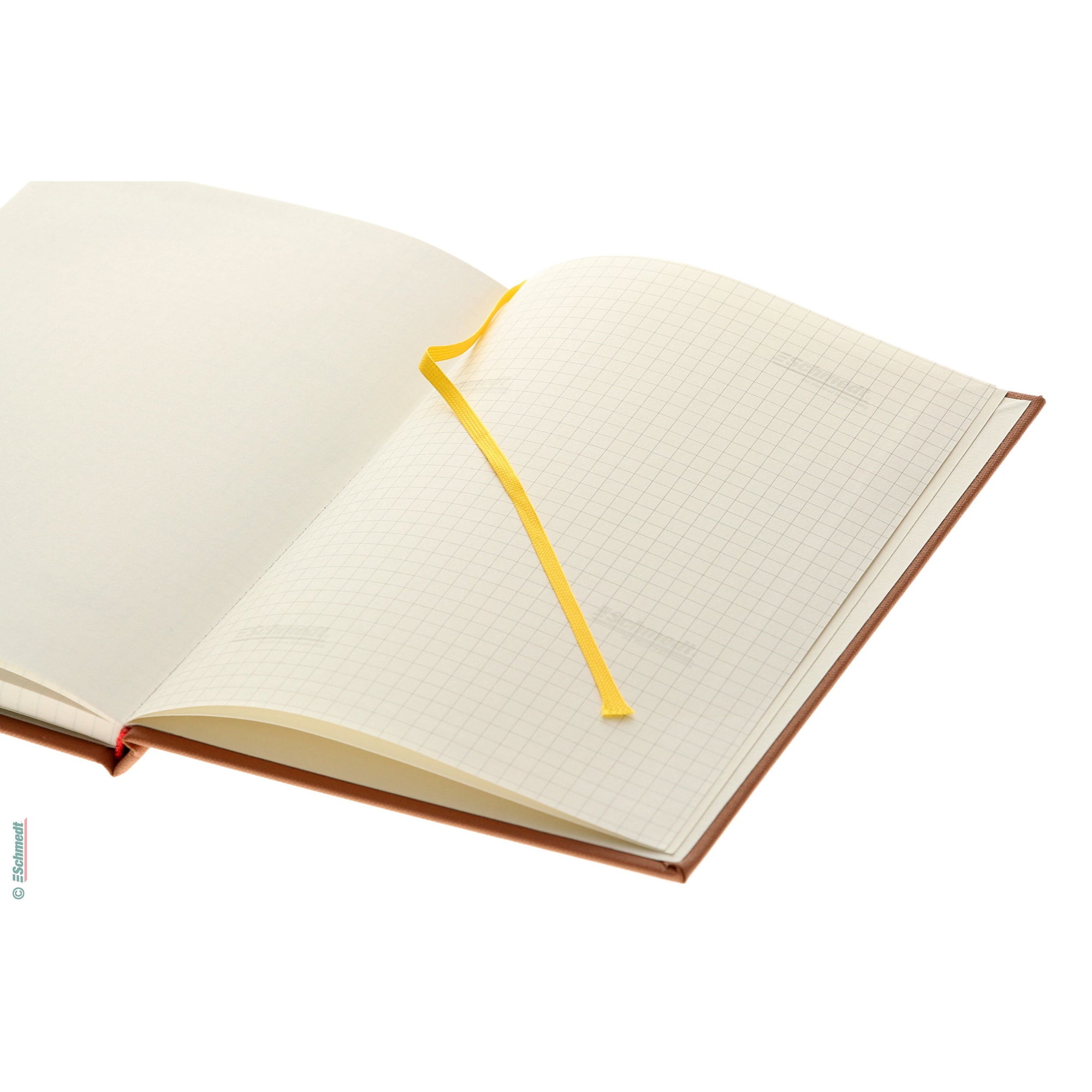 Ruban signet (marque-page) - Couleur 002 - jaune - Largeur (en mm) env. 4 - 5 - Longueur de rouleau (en m) 100 - est fixé à la tête d'un liv...