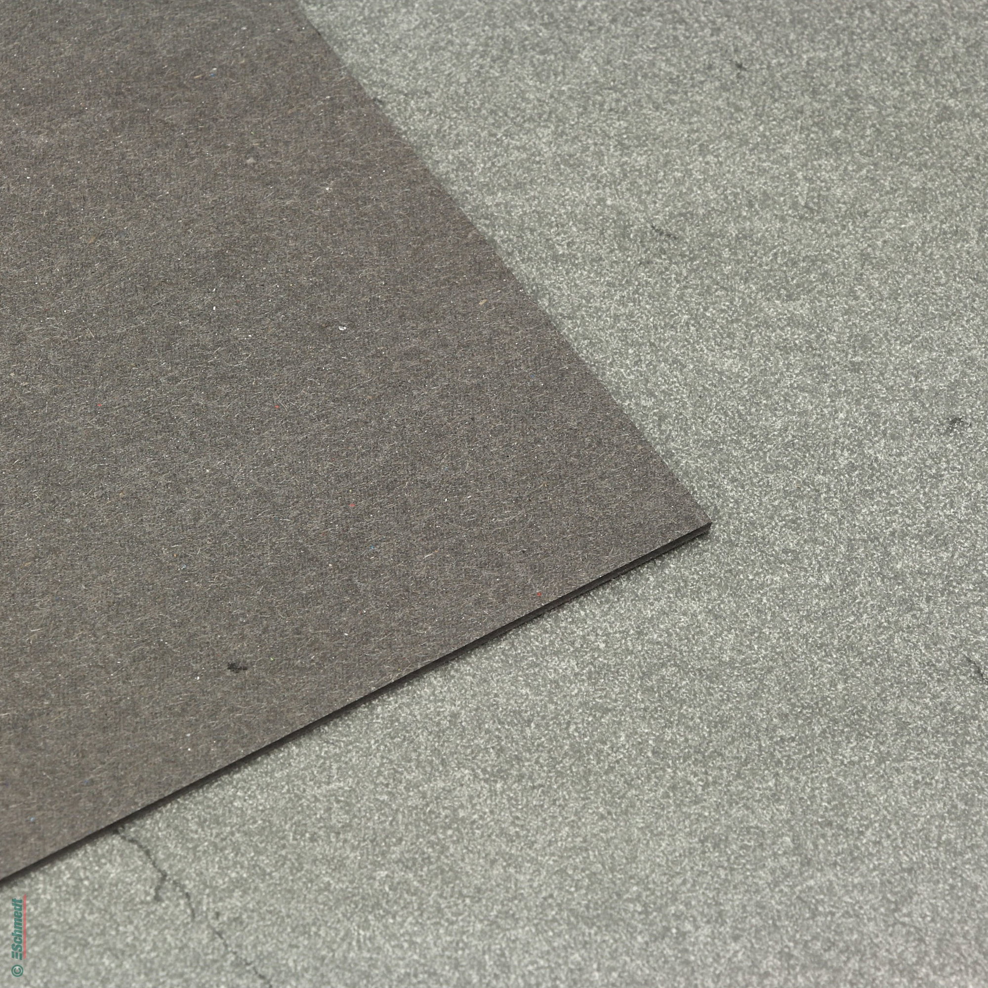 Cartón duro - negro-gris  / en hojas - tintado en la masa - Grosor: 1,5 mm - para confeccionar archivadores, carpetas, encuadernaciones de l... - imagen-2