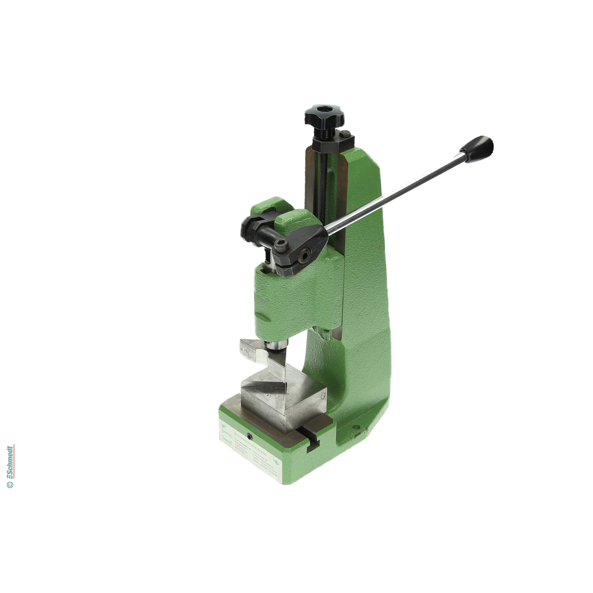 Manuelle Kniehebelpresse Typ 13 (limitiert) - Druckkraft: 4,2 kN,  Ausladung: 65 mm - » Arbeitshöhe: 65 mm - 180 mm verstellbar...