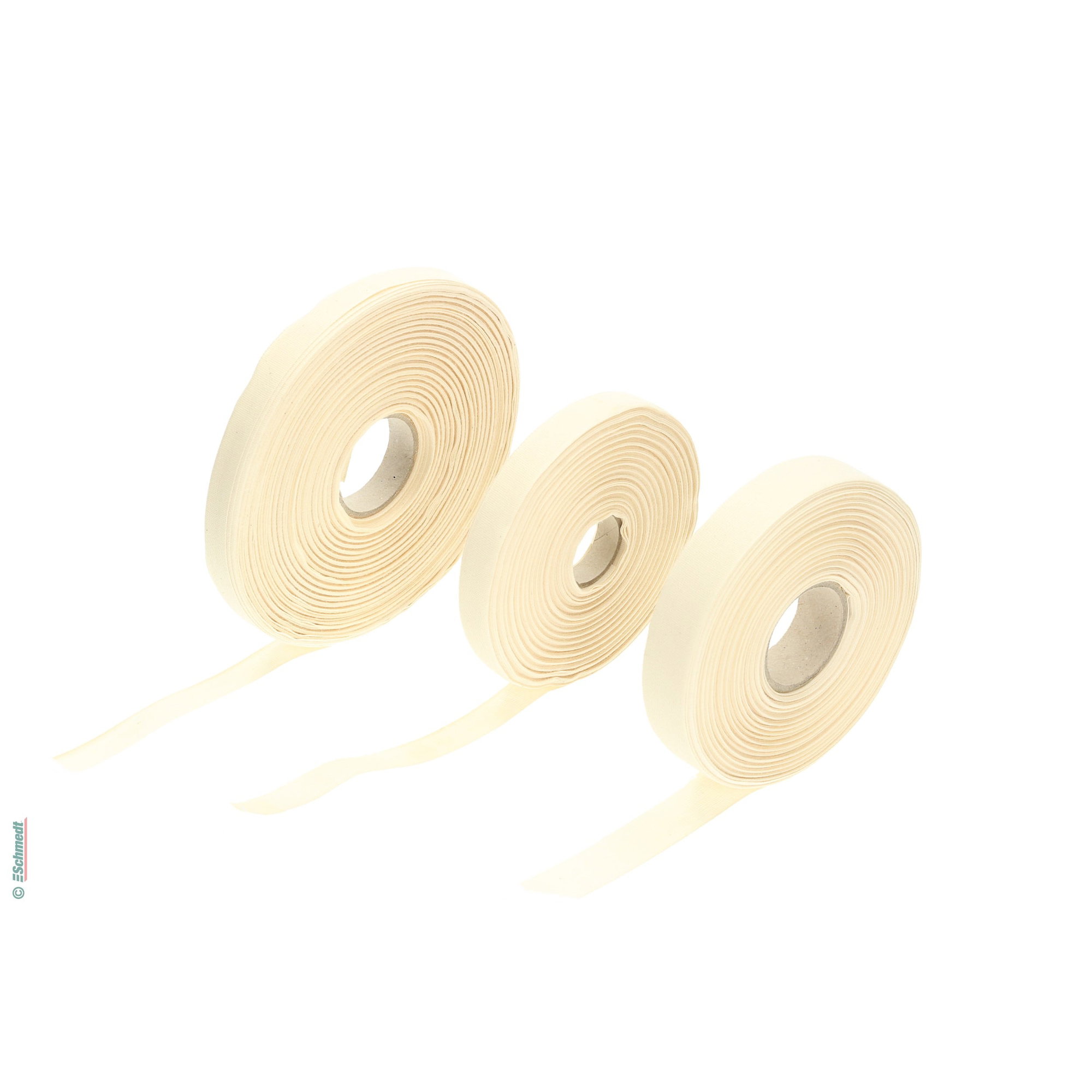 Cinta de tela - blanco crudo - Calidad estándar para máquina de coser - para confeccionar cuadernillos. Esta cinta mantiene más adelante el ... - imagen-1