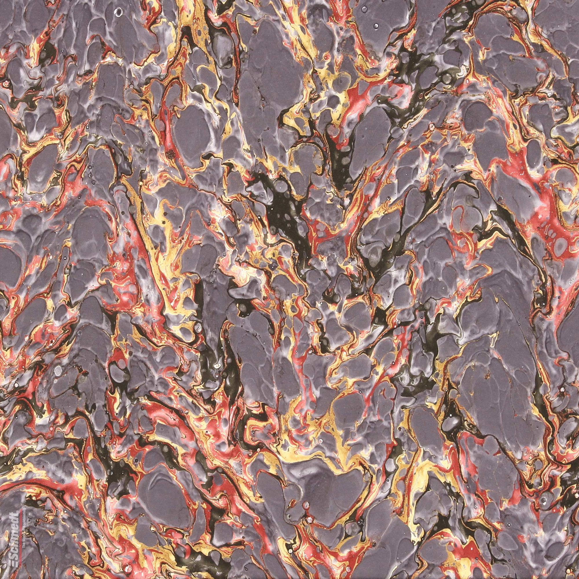 French marbled paper - Colour 017 - medium blue - for book covers, boxes or crafts... - image-2