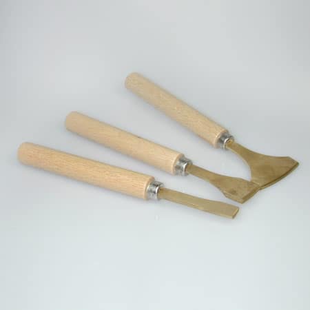 Jeu de fers à dorer à lignes en laiton - pour la dorure à la main avec manche en bois - pour la dorure manuelle sur livres etc. L'outil doit... - image-2