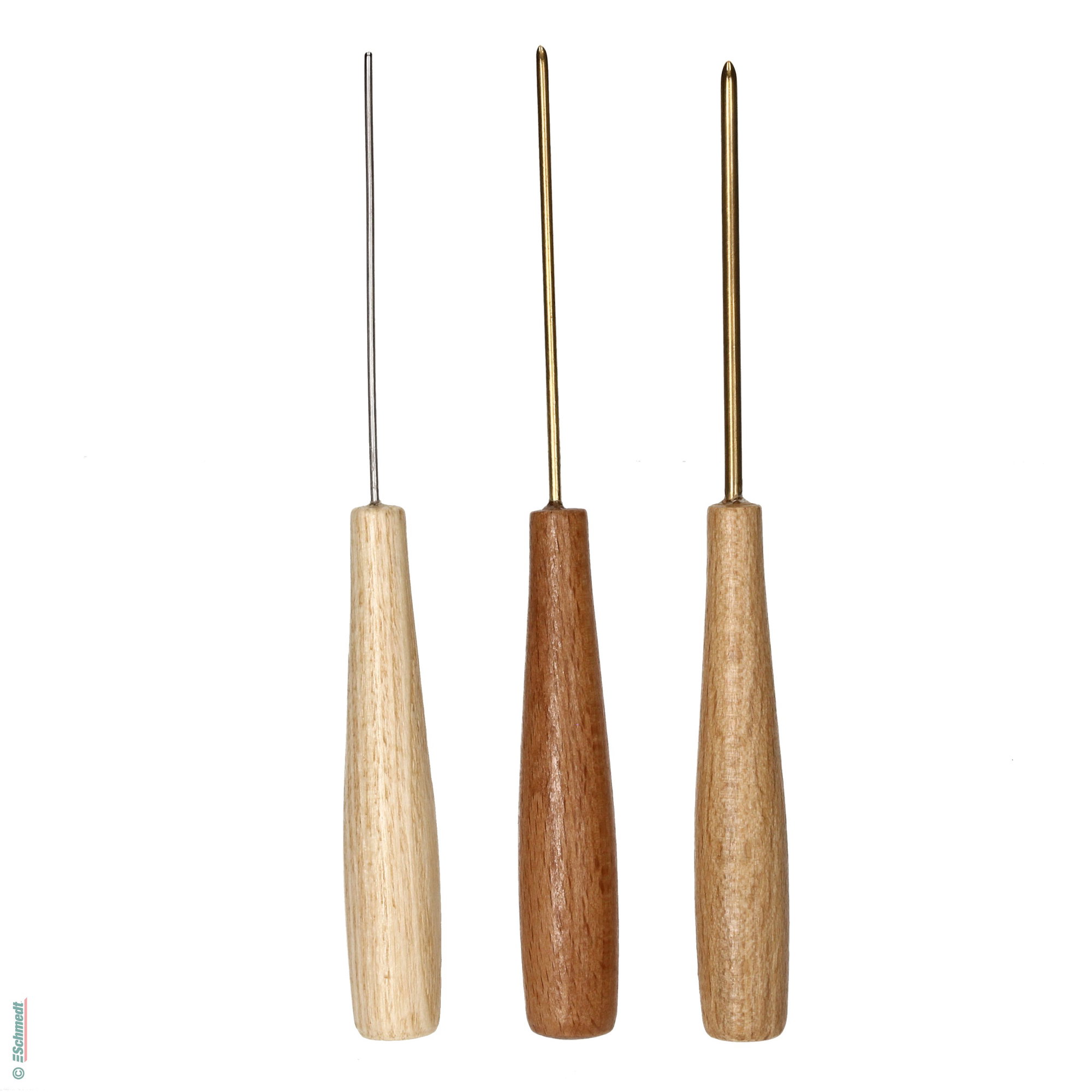 Marmorier-Ahlen | Set à 3 Stück - mit Spitzen 1,5 mm, 2,0 mm und 3,0 mm Breite - Mit den Spitzen lassen sich Marmorierfarben auf dem Marmori... - Bild-1