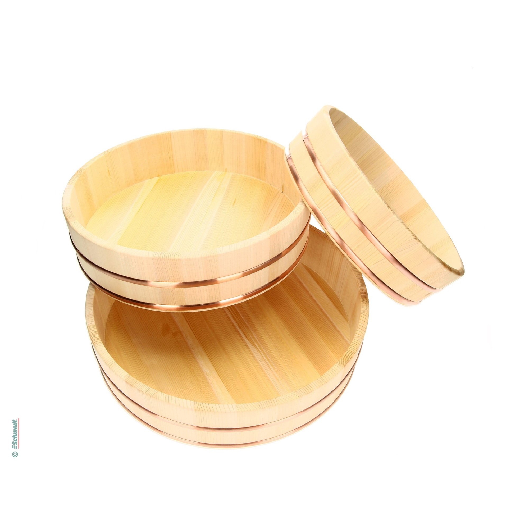 Cuencos para engrudo de madera - Set de 3 cuencos - para preparación de engrudo con consistencia / fuerza de adhesión diferentes... - imagen-1