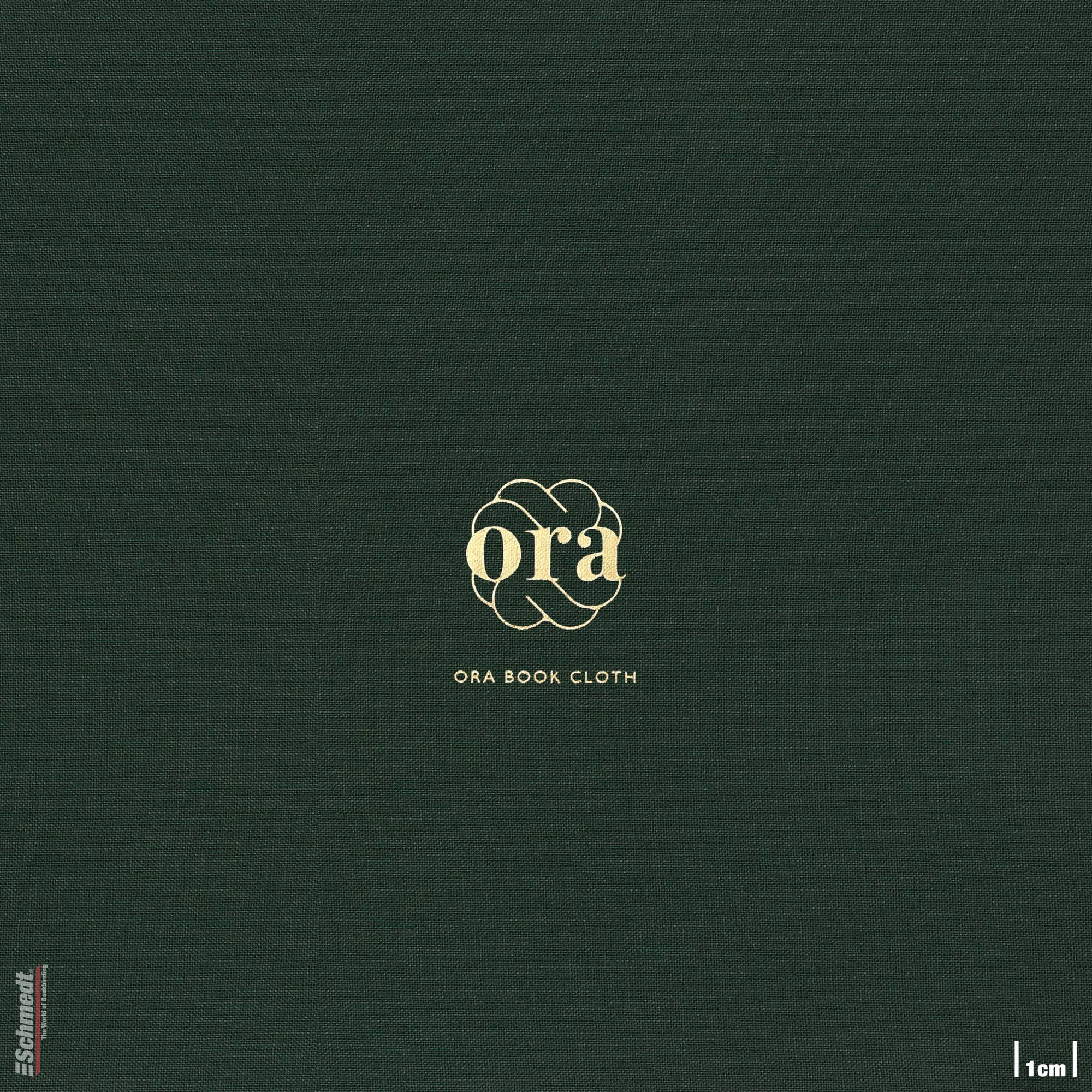 Ora • Buchleinen - Farbe 034 - tannengrün - Anwendungen: für Bucheinbände, Notizbücher, Ordner, Mappen, Schuber, Kästen, Schachteln, Etuis, ... - Bild-2