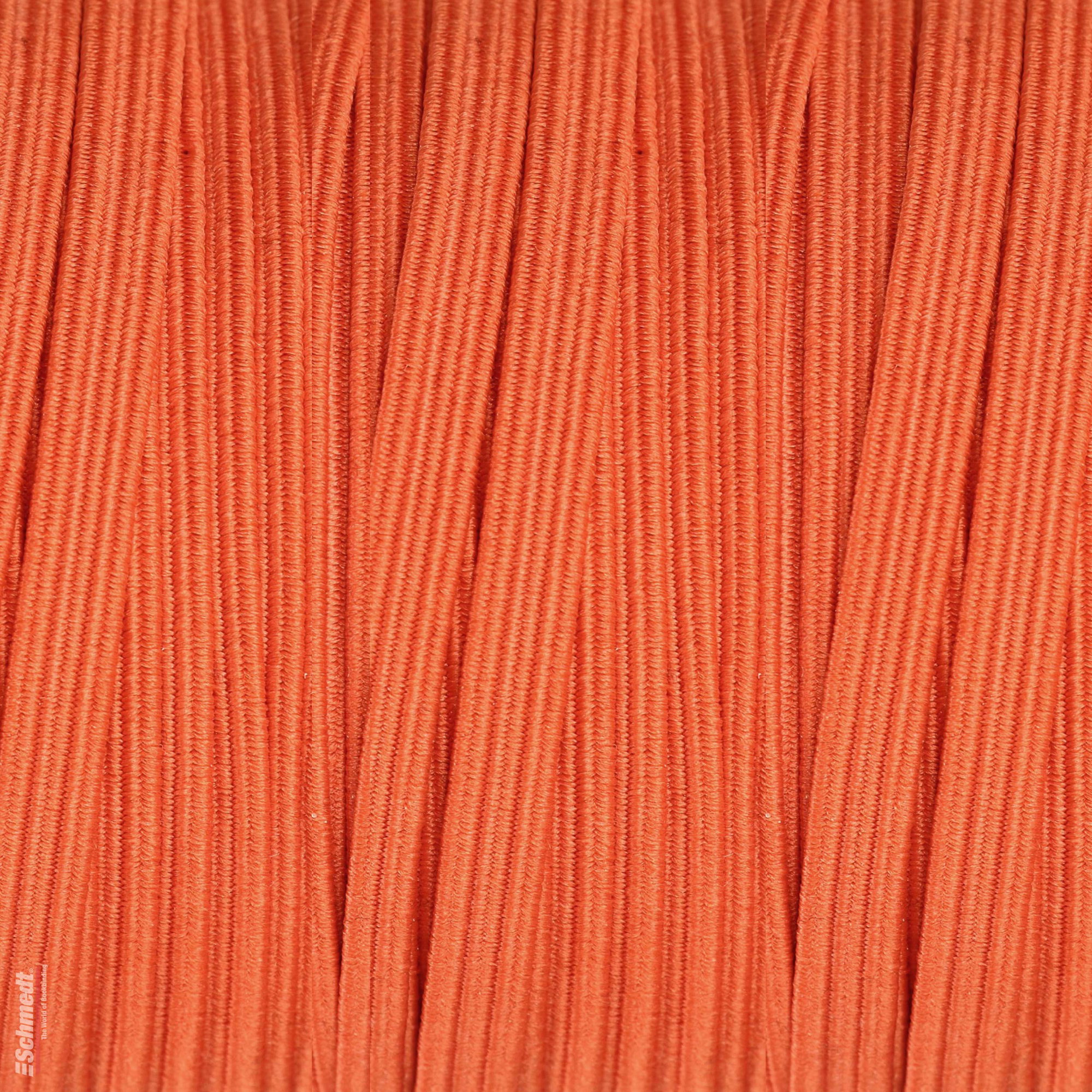 Ruban plat en caoutchouc, élastique • env. 5,5 mm de large - Couleur 013 - orange foncé - Longueur des rlx (en m) 10 - Peut aussi être équip... - image-2