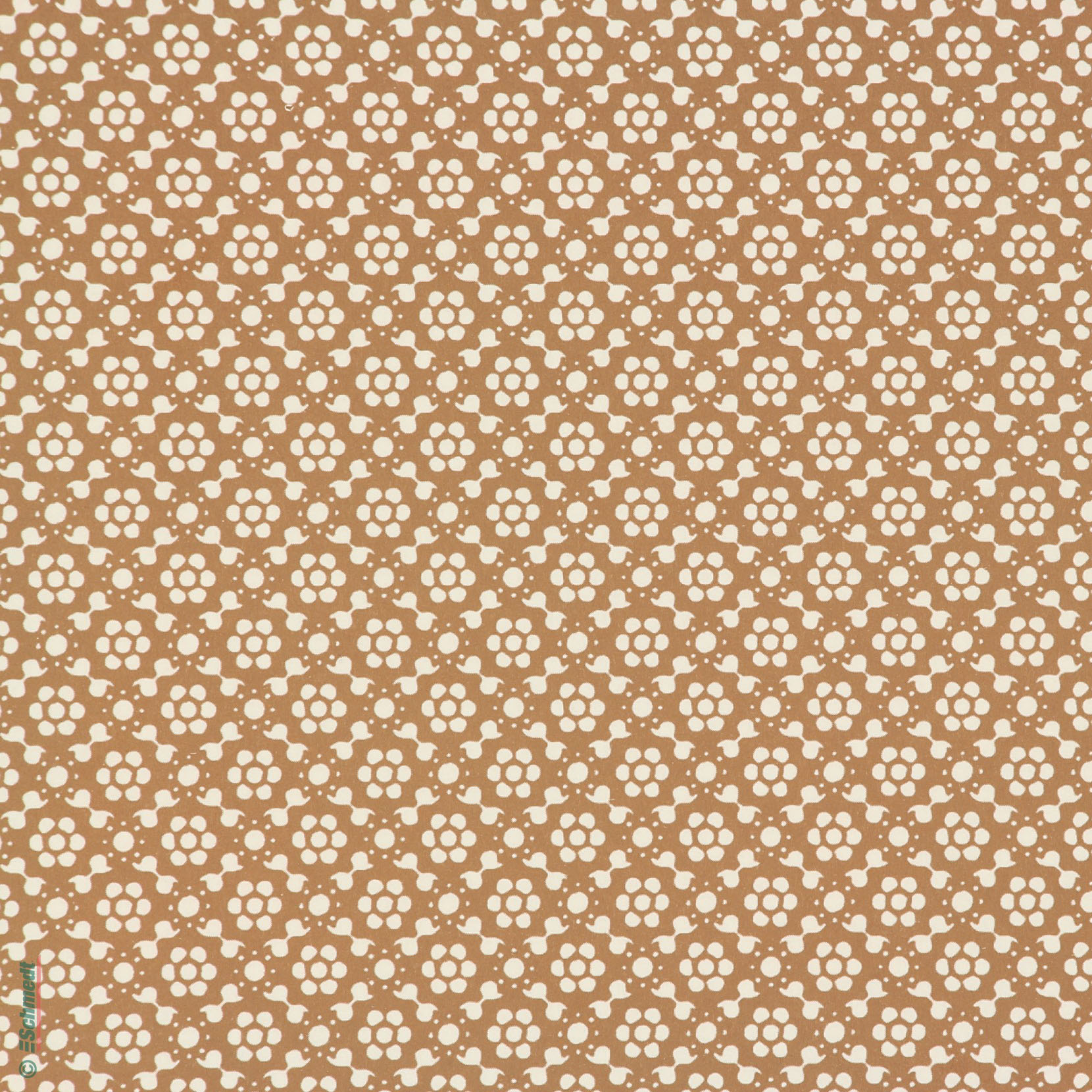 Fleurs rétro marron