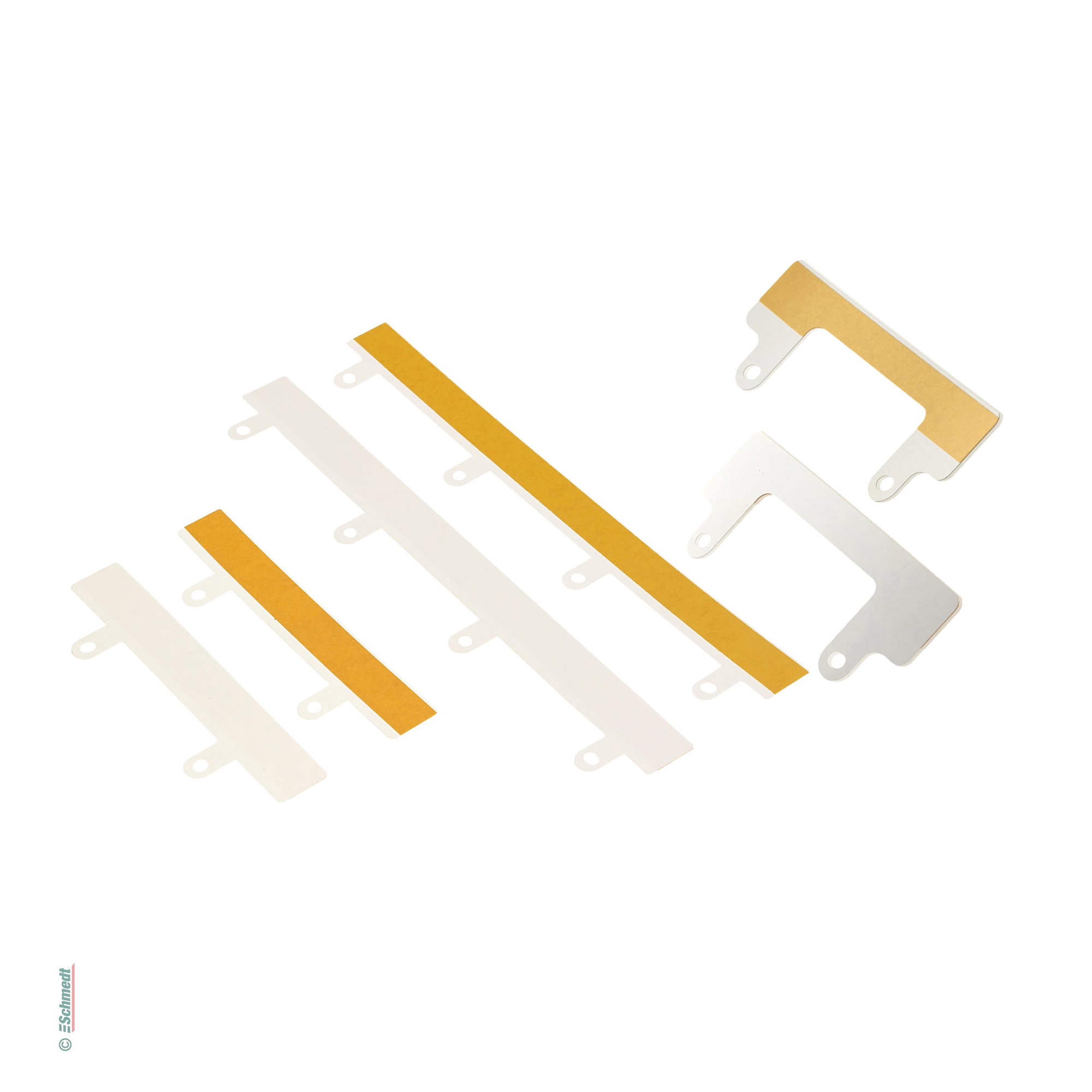 Filing strip, self-adhesive - with filing tongues - to glue into/onto folders in order to file them into file folders...