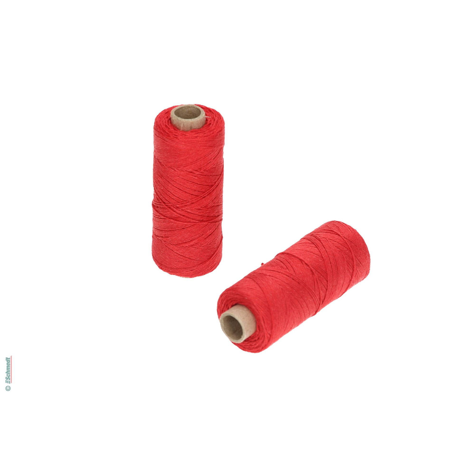 Hilo para coser a mano | de colores - Tamaño 30/3 - aprox. 0,42 mm - Color 05 - rojo claro - para el cosido con hilo manual...