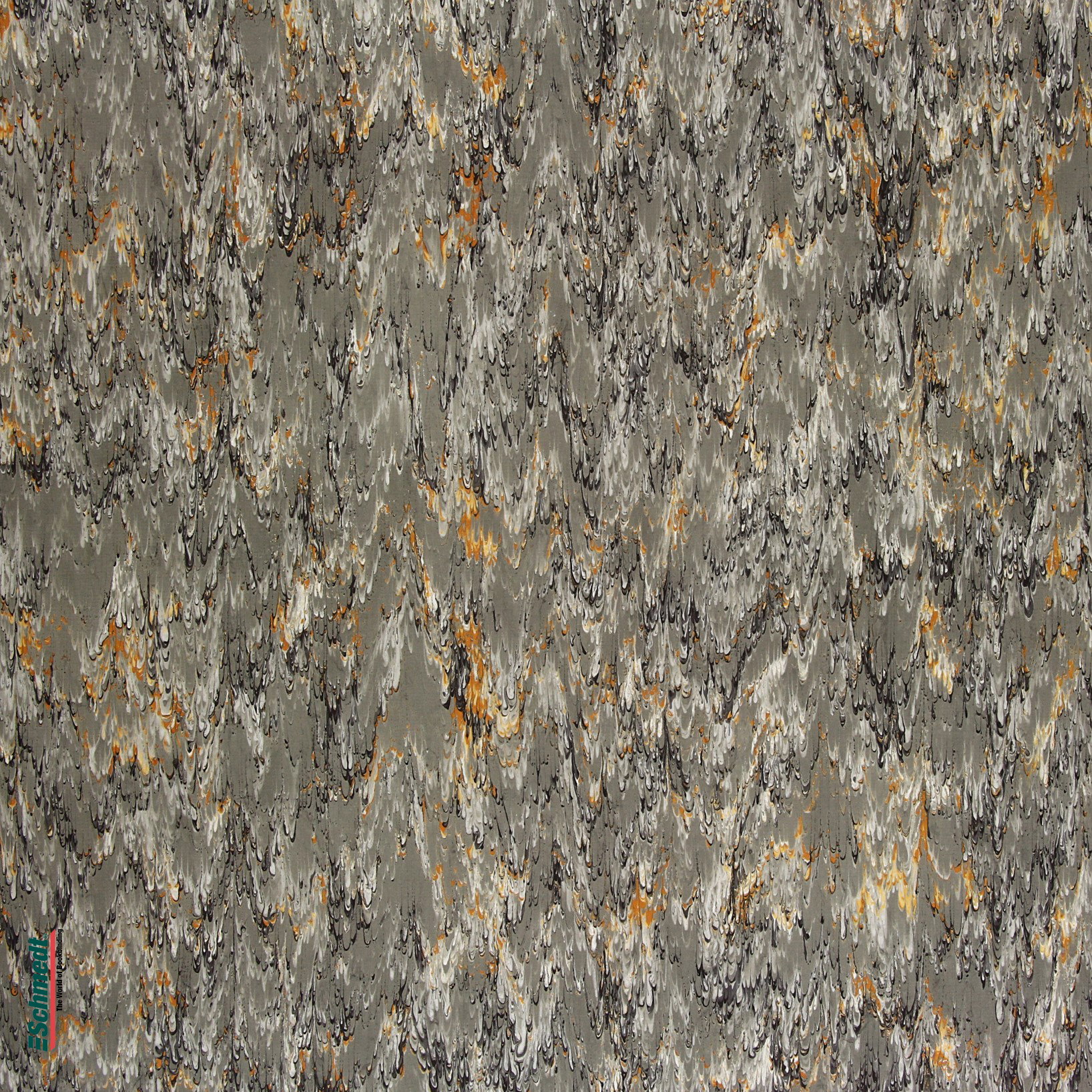 Genuine marbled paper Type "Comb" - Colour 510 - grey - for book covers, boxes or crafts...