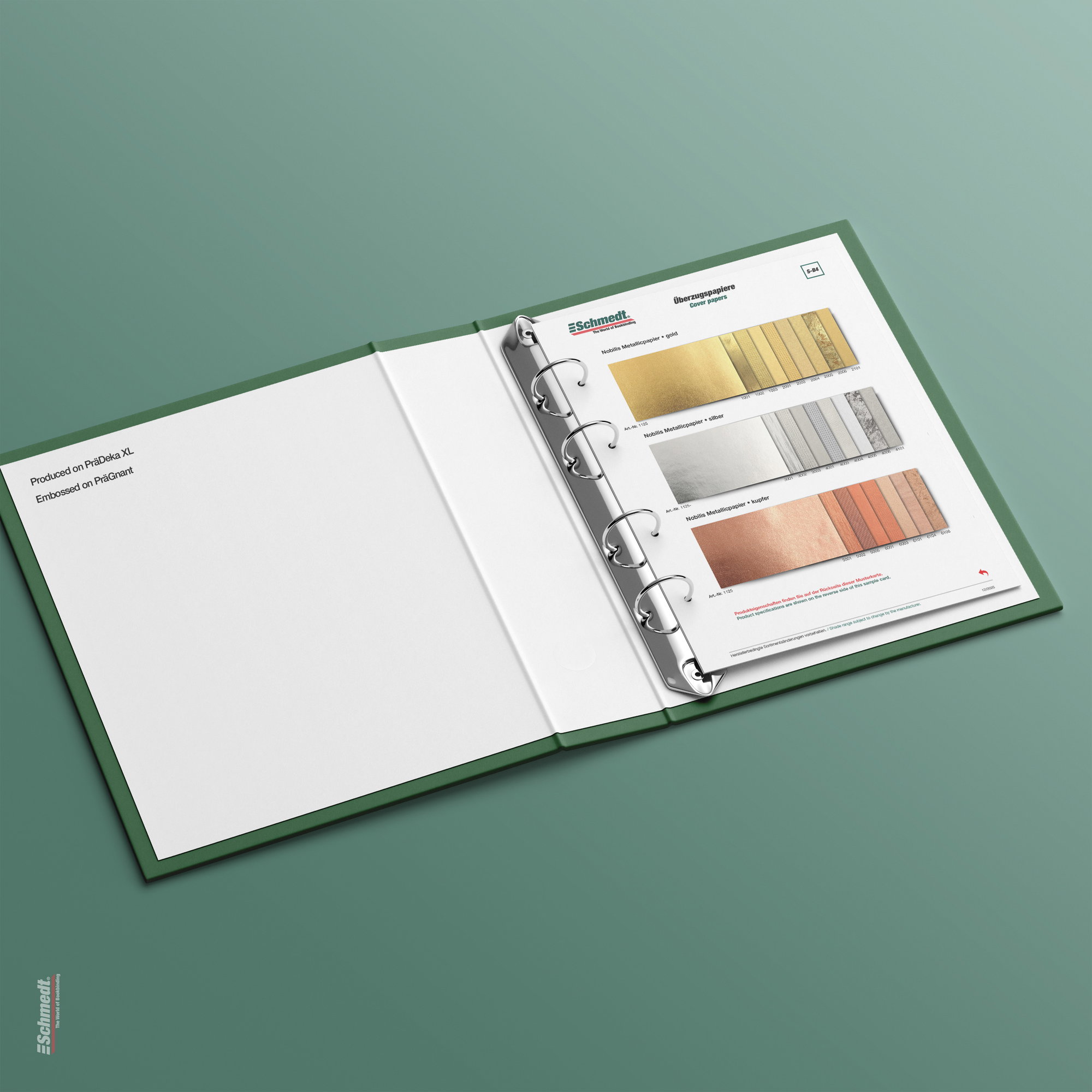 Musterkarte Nobilis Metallicpapier - Typ S-B4 Überzugspapiere 4/6 - ... - Bild-2