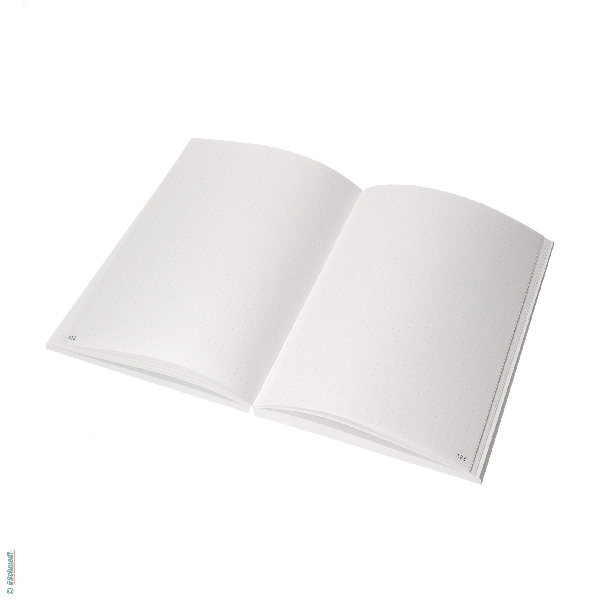 Buchblock-Rohling für Bullet Journals - naturweiß, mit 5 mm Punktraster - Blanko-Buchblock (Leerbuch) zur Herstellung von Bullet Journals, m... - Bild-1
