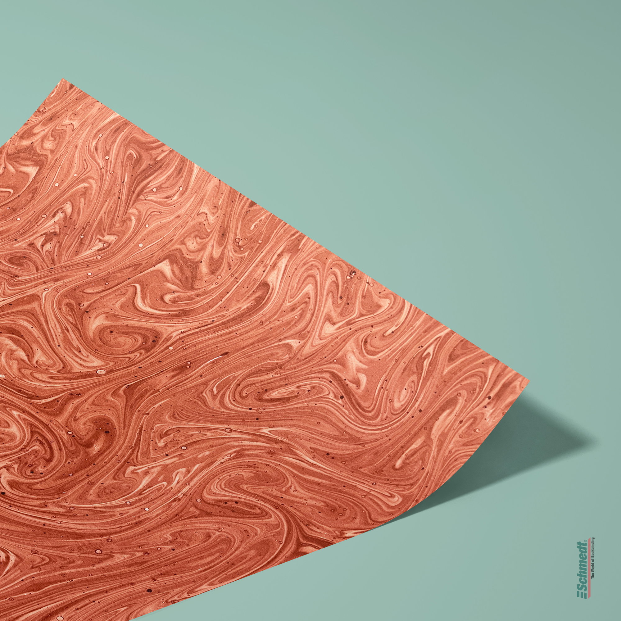 Genuine French marbled paper - Colour 001 - red - Format 65 x 100 cm (LG)... - image-2