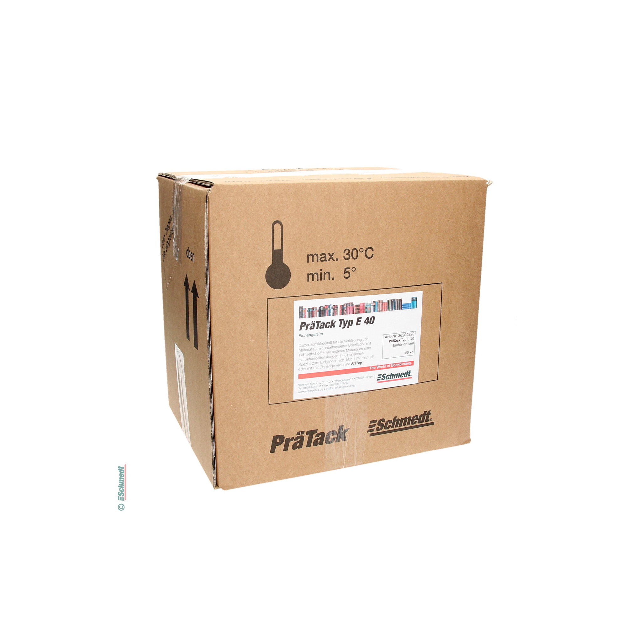 PräTack E40 - Contenido Bag-in-Box / 20 kg - para el encolado de materiales de superficie sin tratar con ellos mismos o con otros materiales...