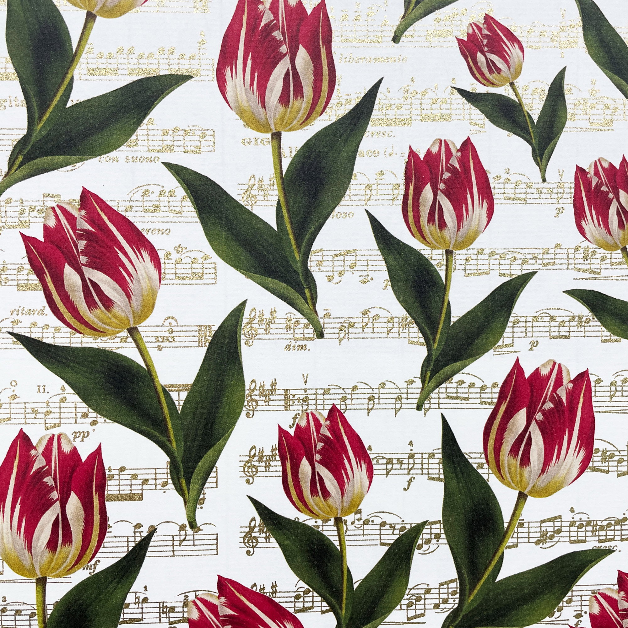 Florentiner-Papier, matt - Farbe 077 - Musische Tulpen - italienisches Buntpapier als Bezugspapier für Bücher, Schachteln und Boxen oder zum... - Bild-1