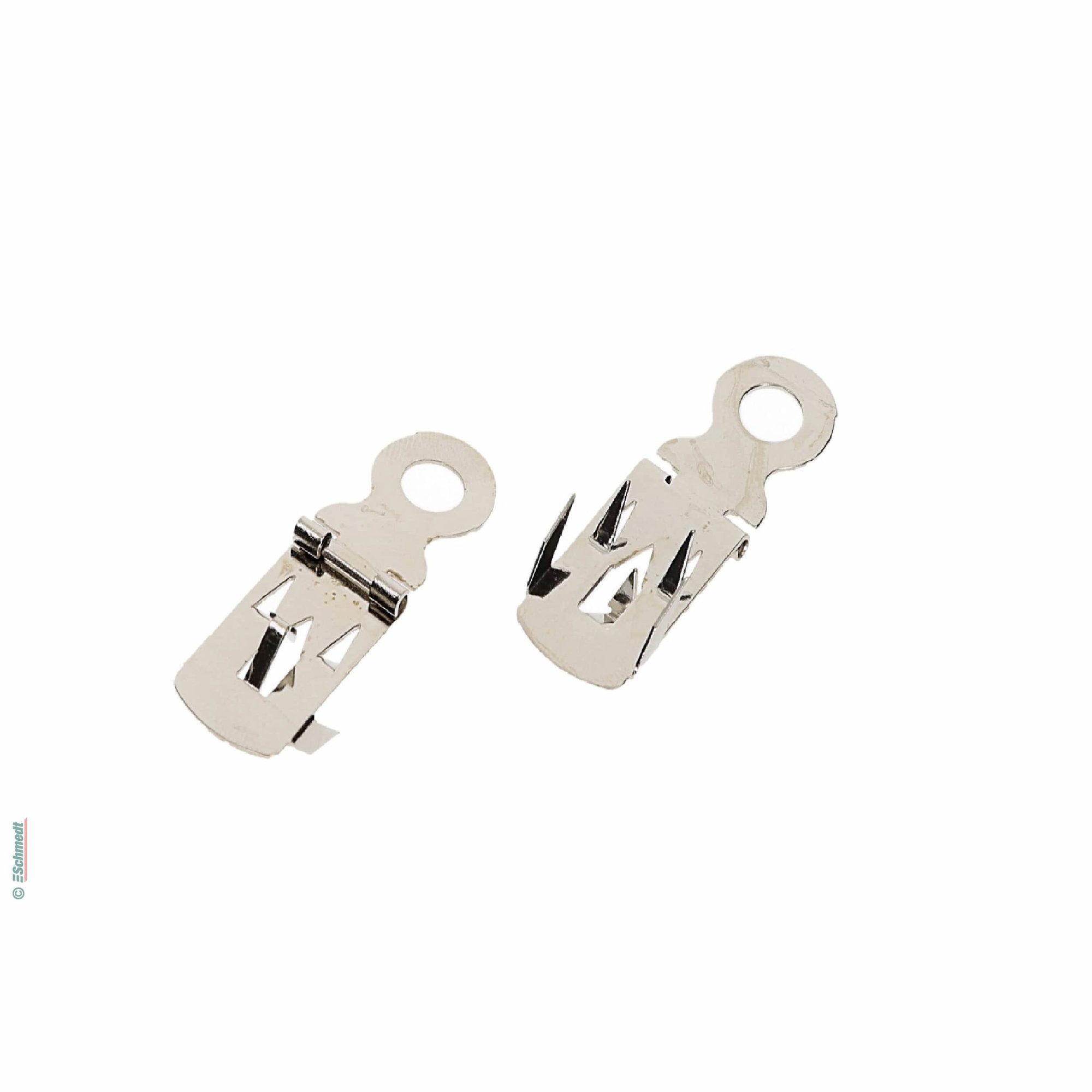 Metal hangers with hinge - for foam boards 10 mm - to be mounted to foam boards to hang them up... - image-1