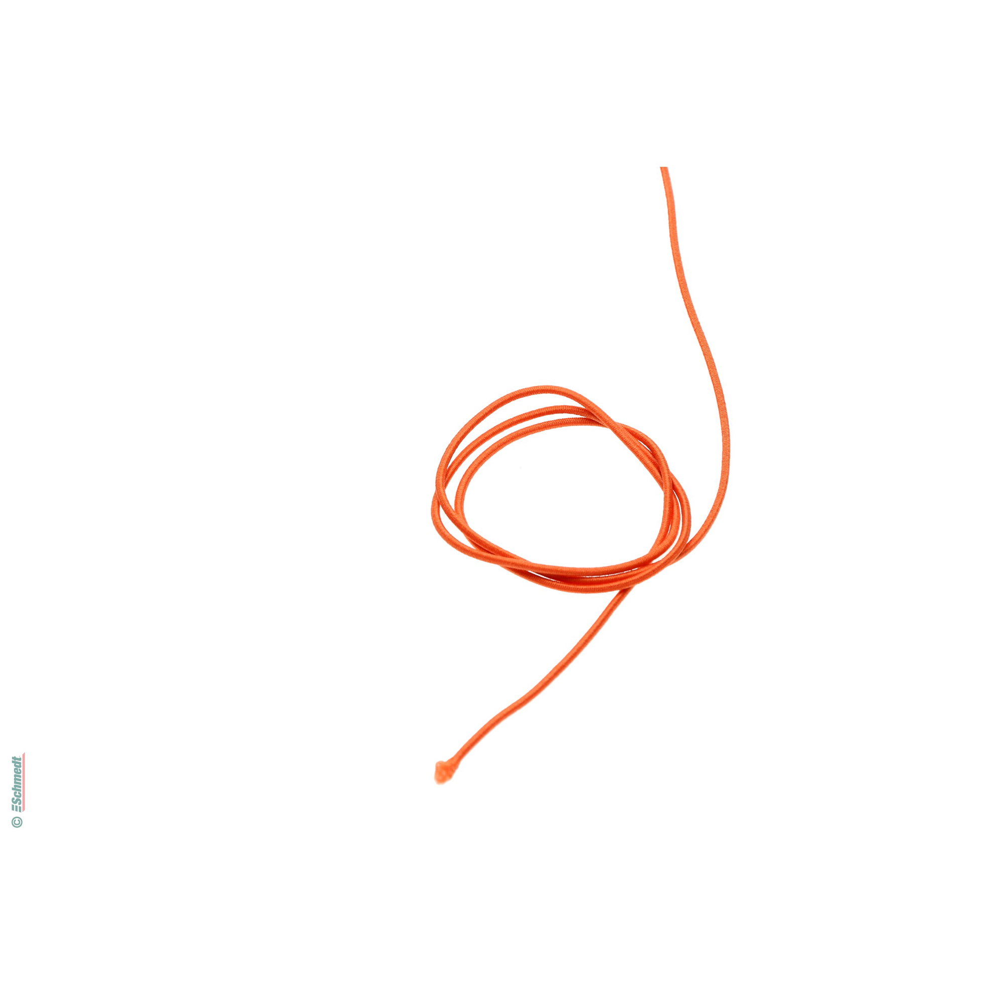 Gummikordel, rund | 1,8 mm stark - Farbe 103 - orange - Rollenlänge (in m) 500 - Kann mit Metallsplinten (Art. 5390-99X) oder mit Metallclip...