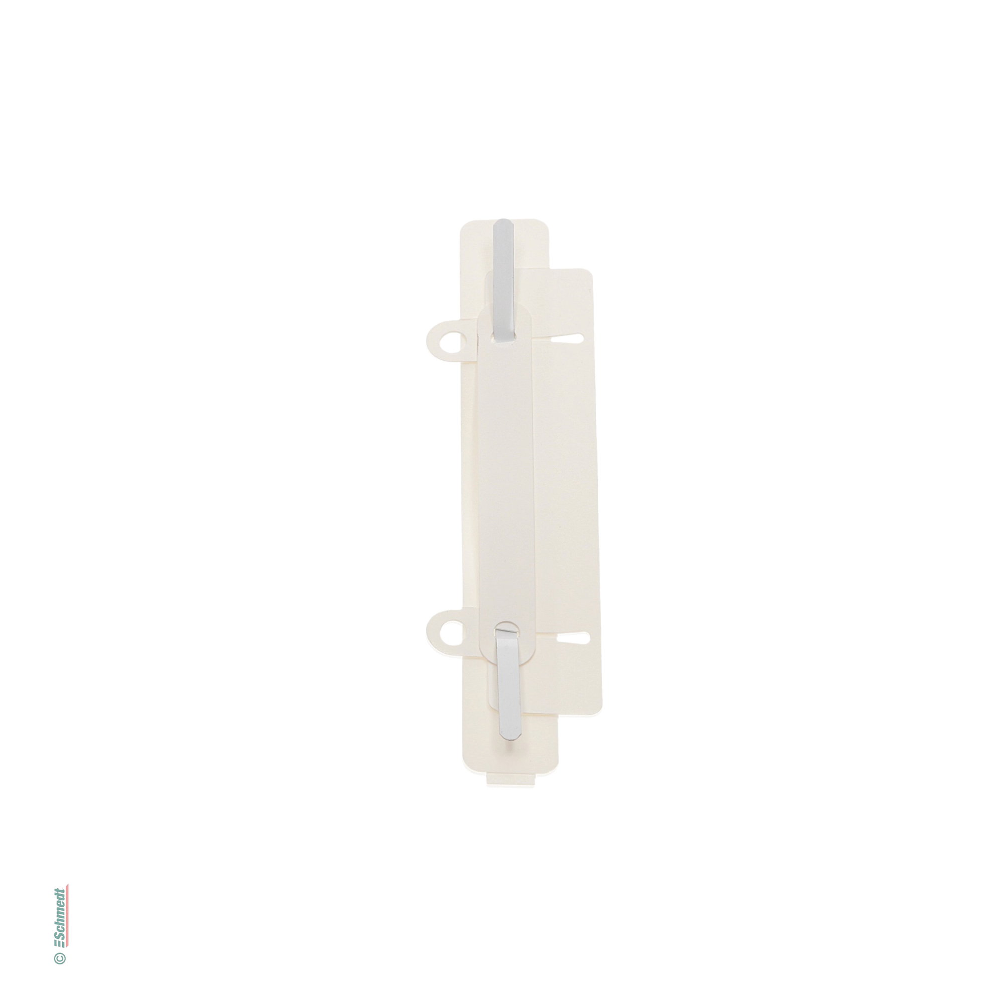 Compresor autoadhesivo para archivar - Dimensiones 150 x 20 mm (placa inferior) - Color blanco - Aplicación: para pegar en carpetas de prese...