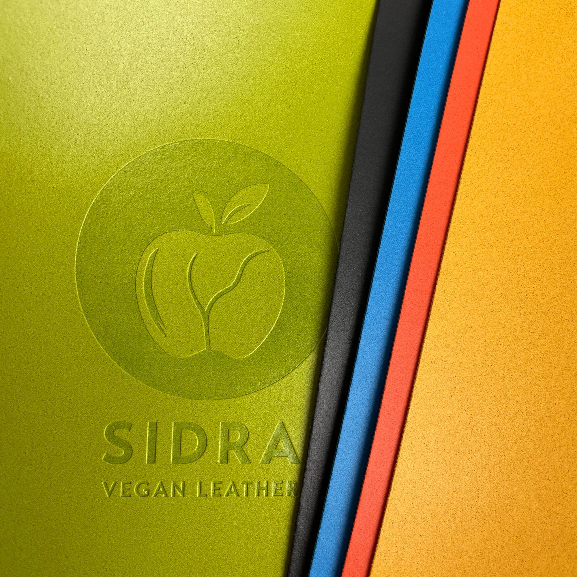 Sidra • Apfelleder - vegane Lederalternative auf Apfelbasis - für hochwertige Bucheinbände, Fotobücher, Fotoalben, Speisekarten, Schachteln ... - Bild-1