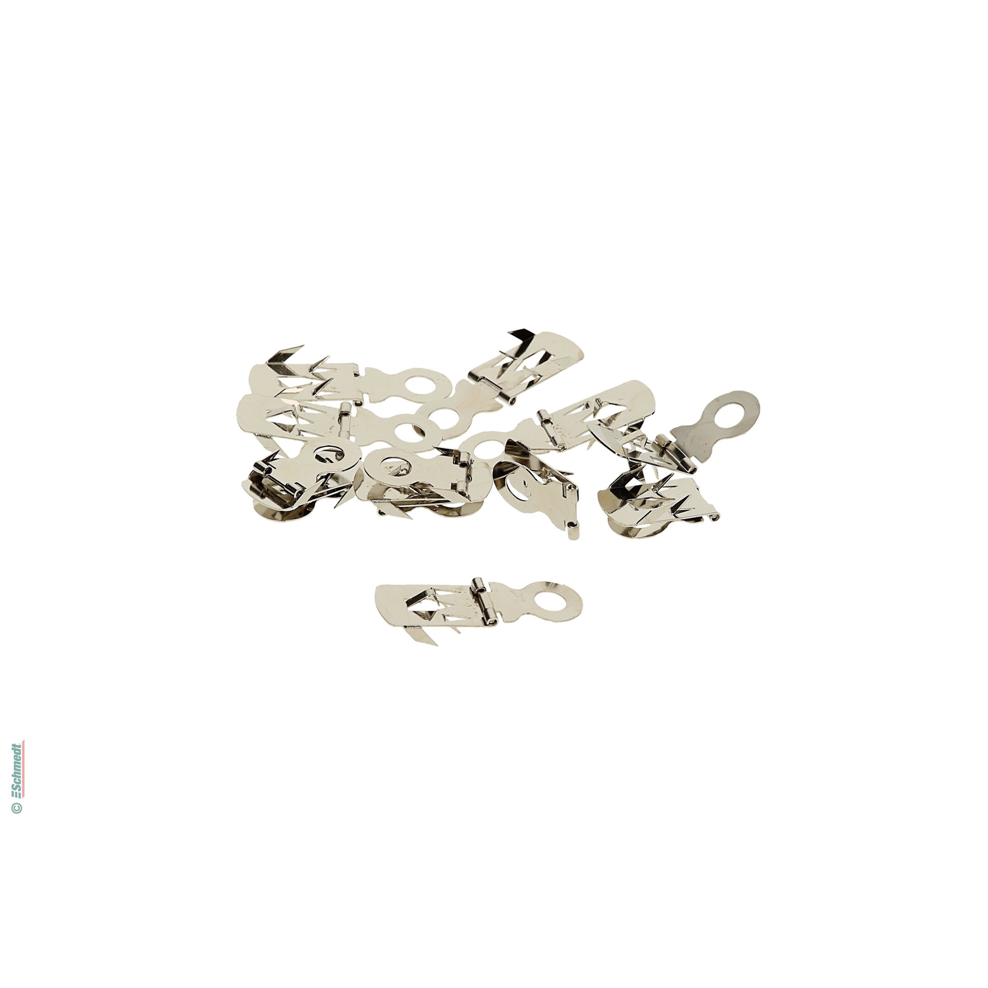 Metal hangers with hinge - for foam boards 10 mm - to be mounted to foam boards to hang them up... - image-2