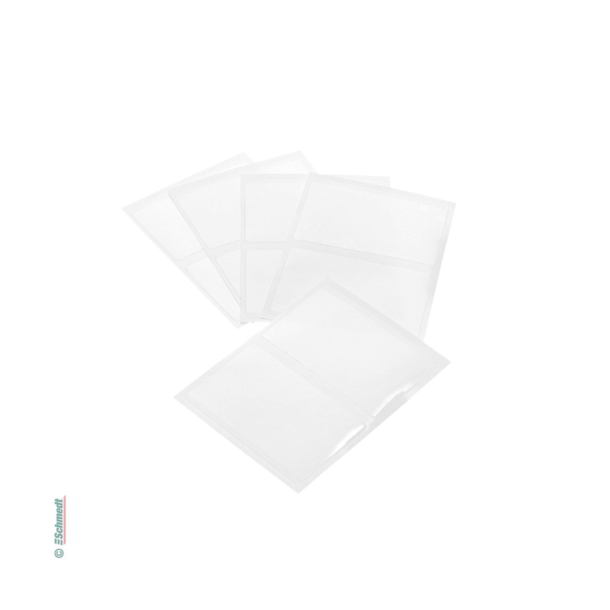 Bolsillos para tarjetas de visita de film transparente - lado trasero autoadhesivo - Aplicación: parar fijar tarjetas de visita... - imagen-1