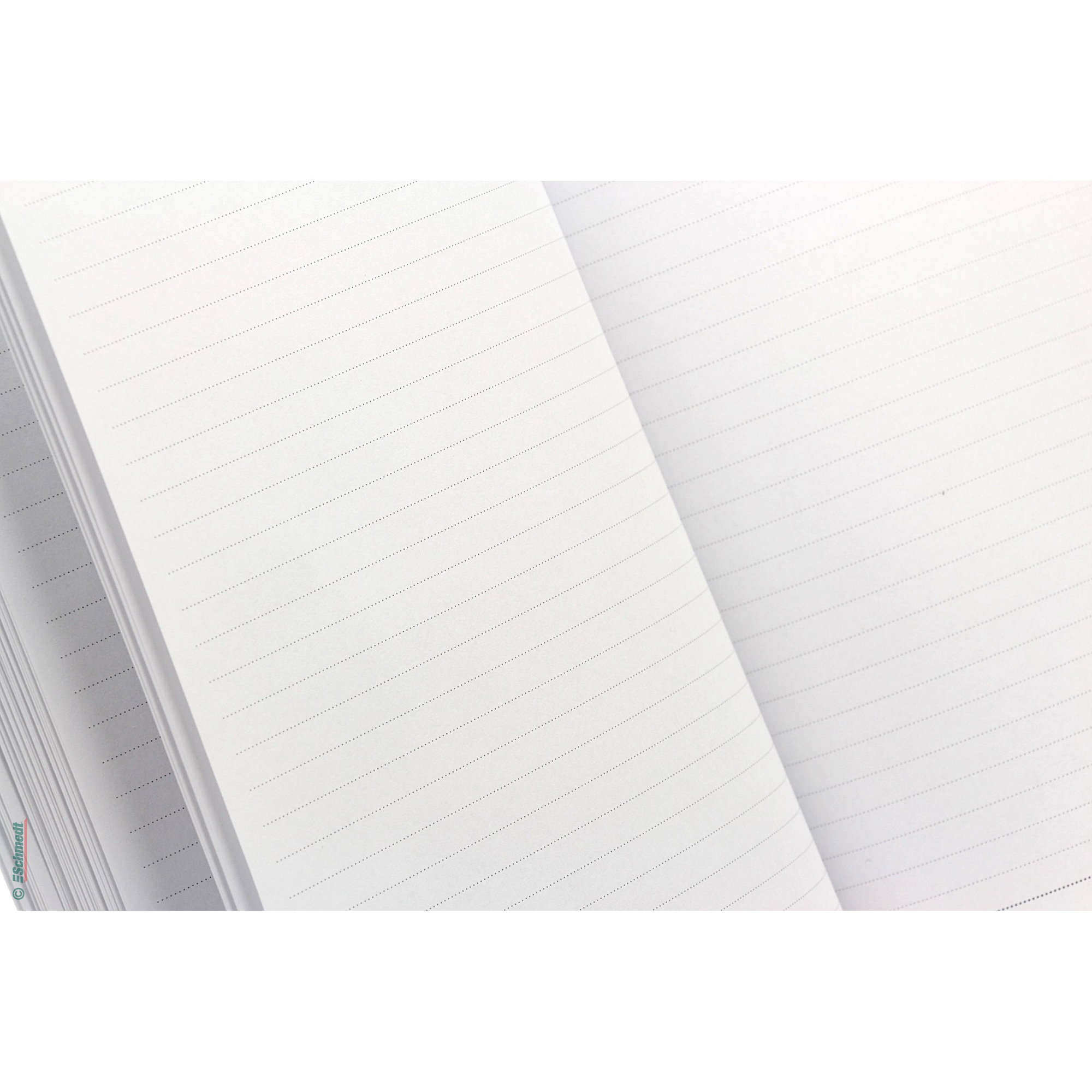 Buchblock-Rohling - Farbe hellweiß - Abmessungen 148 x 210 mm - Druckbild liniert - Blanko-Buchblock (Leerbuch) zur Herstellung von Notizbüc... - Bild-2