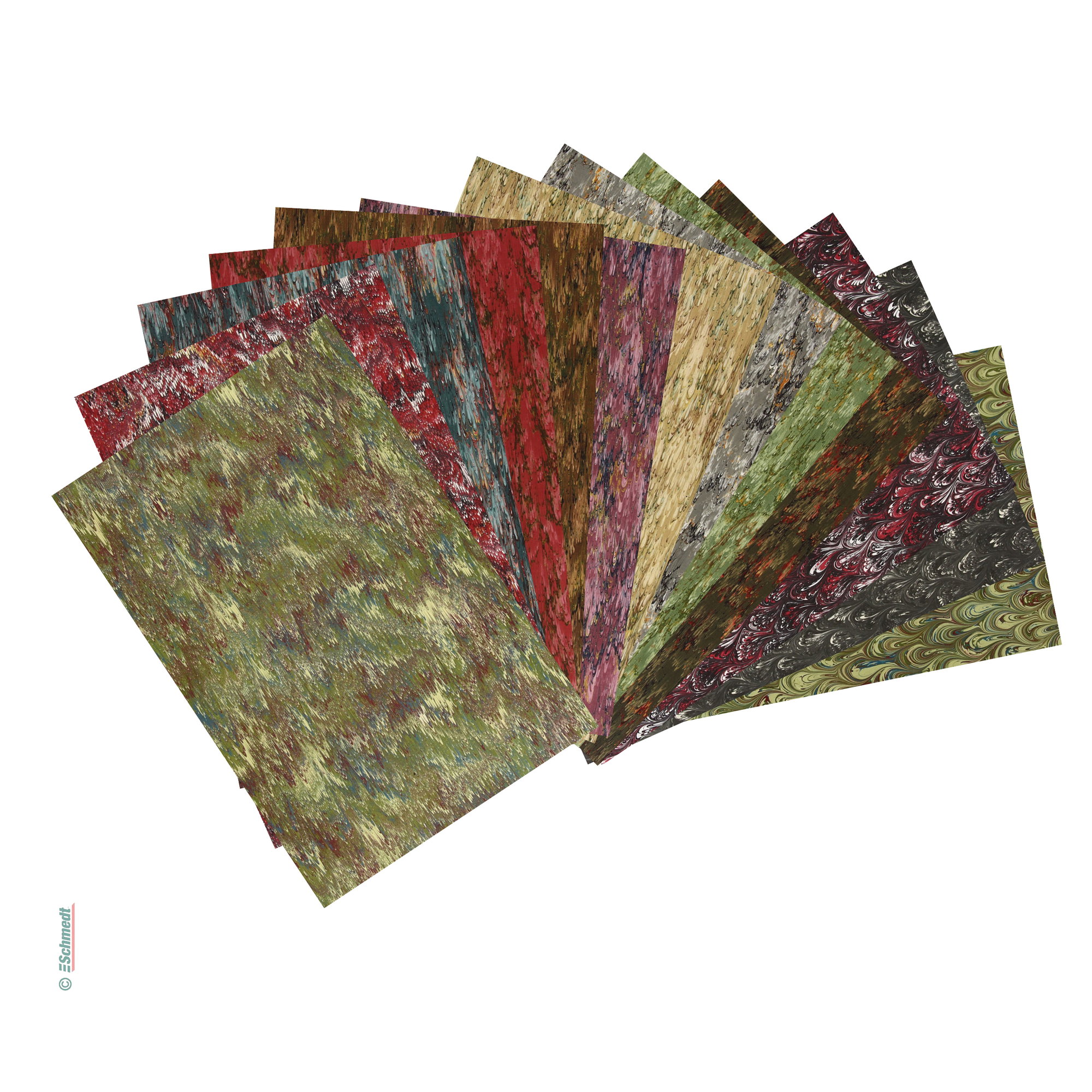 Echtes Kamm-Marmorpapier - Format: 65 x 50 cm - Breitbahn - Beziehen von Bucheinbänden, Kästen, Schachteln oder für Bastelarbeiten...