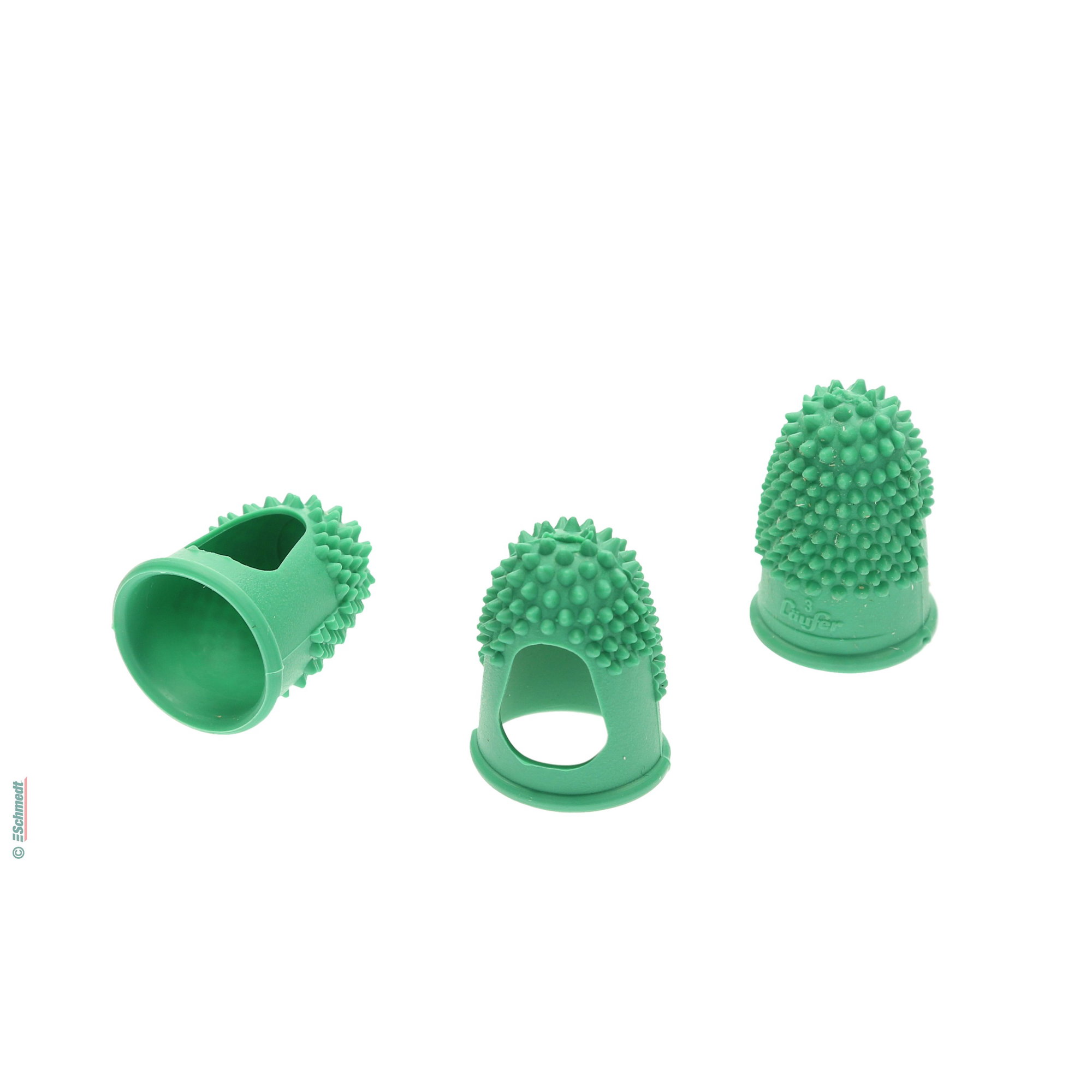 Gummi-Zählfingerlinge / Blattwender - aus Kautschuk, grün - ideal zum Blättern von Unterlagen... - Bild-2