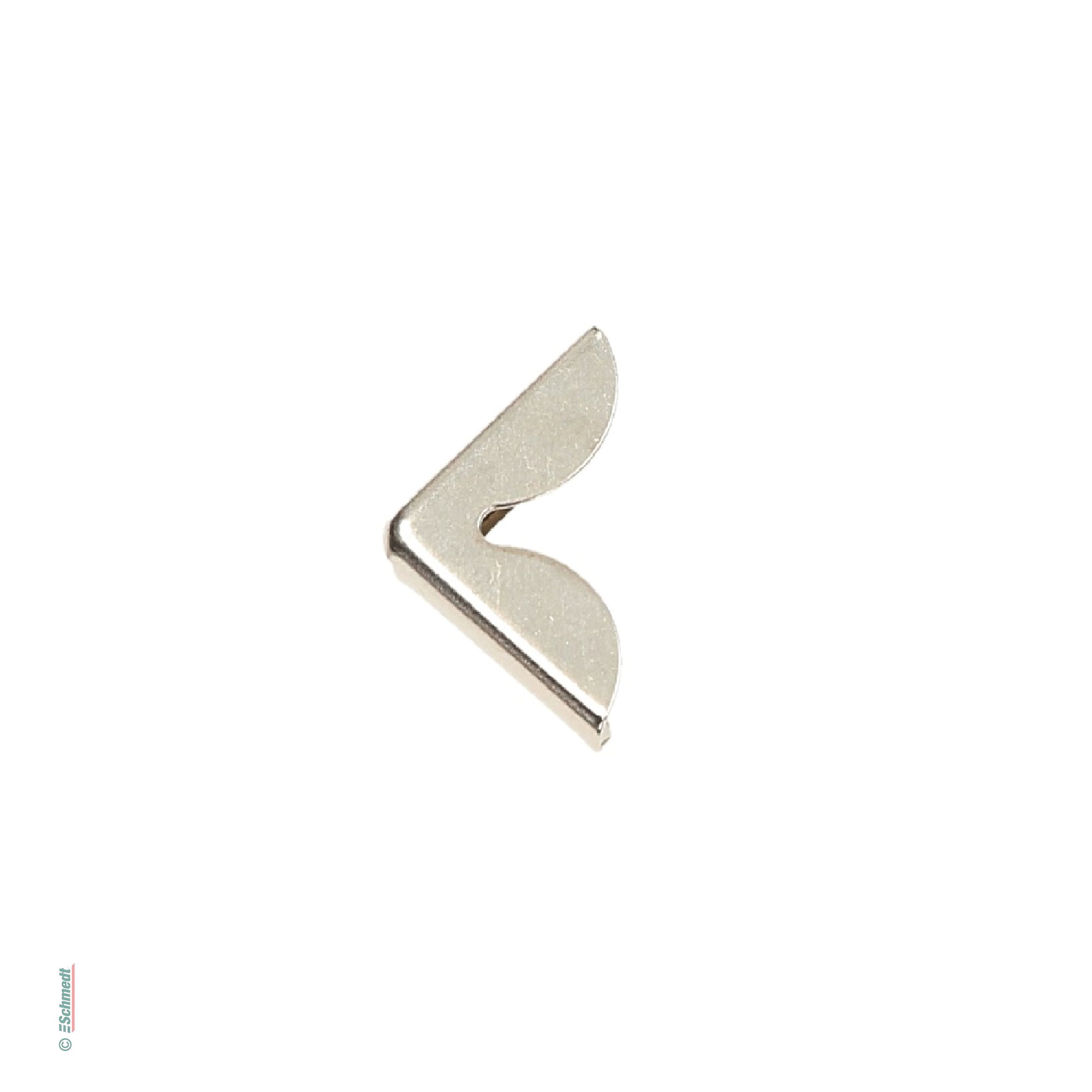 Buchecke aus Metall | Kolibri - Farbe silber - Abmessungen 15 x 15 mm - zum Anbringen an die Ecken von Büchern, Taschenkalendern, Speisekart...
