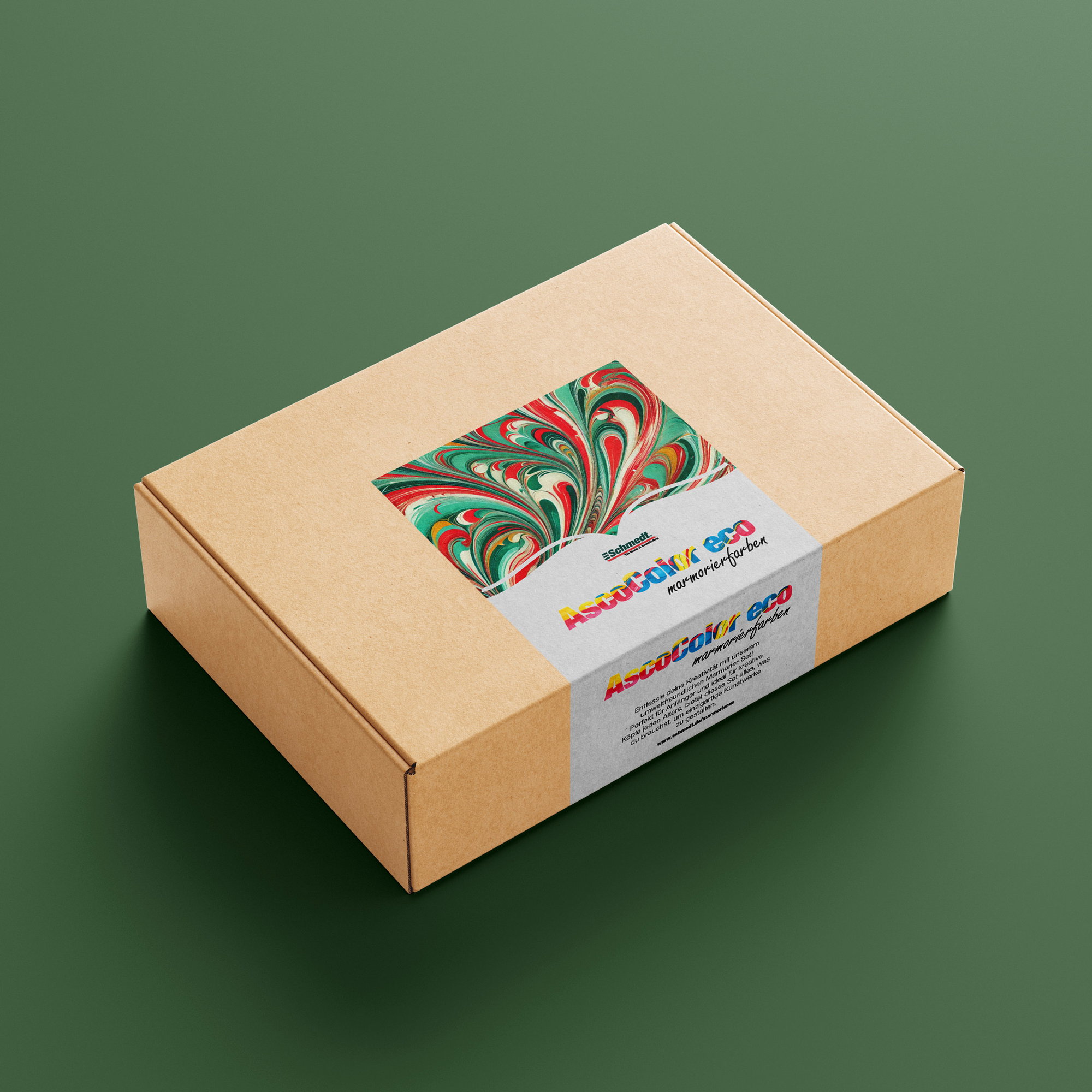 AscoColor eco - Jeu de peintures à marbrer - Peintures à l'eau avec pigments organiques - Contrairement aux peintures classiques à base de à... - image-1