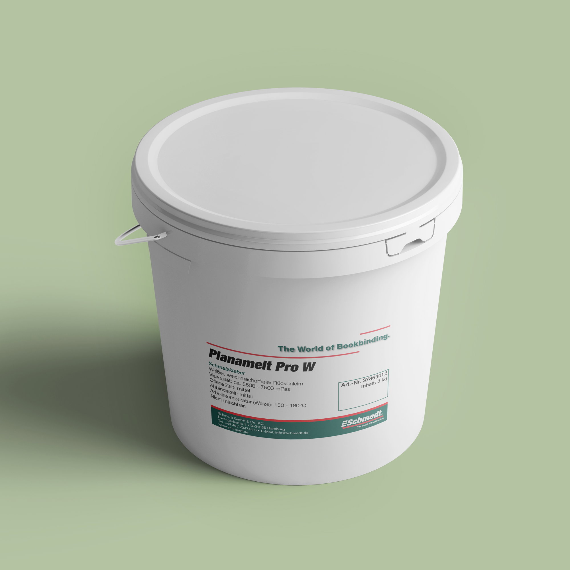 Planamelt Pro W - cola hotmelt - Contenido Cubo / 3 kg - adecuado para el encolado de cuadernillos cosidos así como una encuadernación encol...