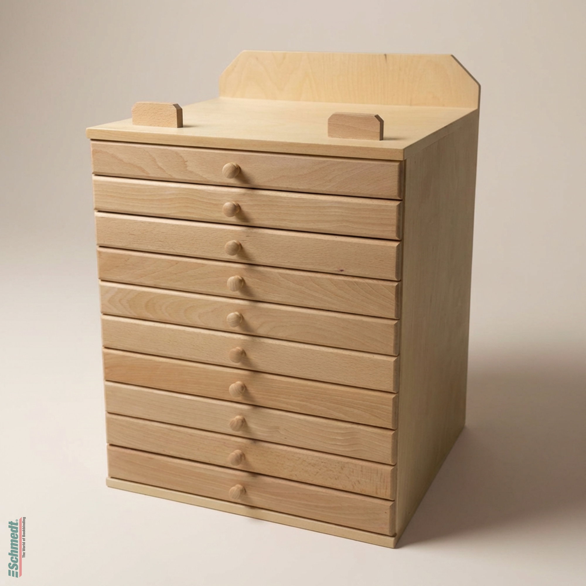 Cajonera de madera - Versión con 10 cajones - Aplicación: para guardar tipos para dorar... - imagen-1