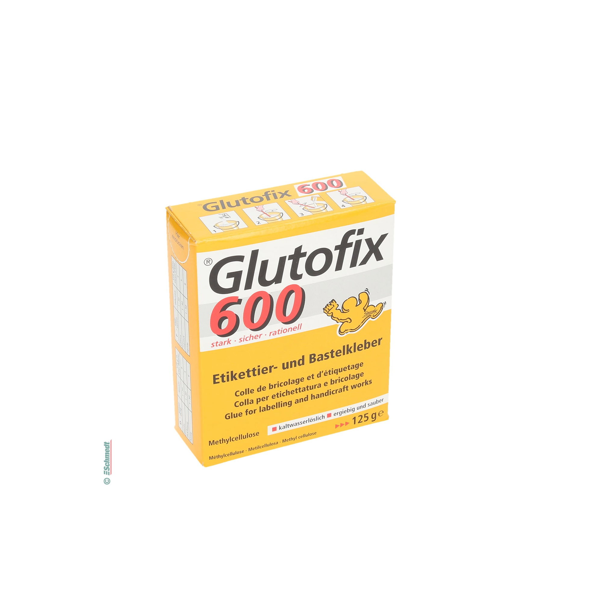 Glutofix - colle d'amidon de cellulose - en poudre / Boîte à 125 g - Traitement: Ajoutez dans l'eau froid en brassant et continuez à brasser...