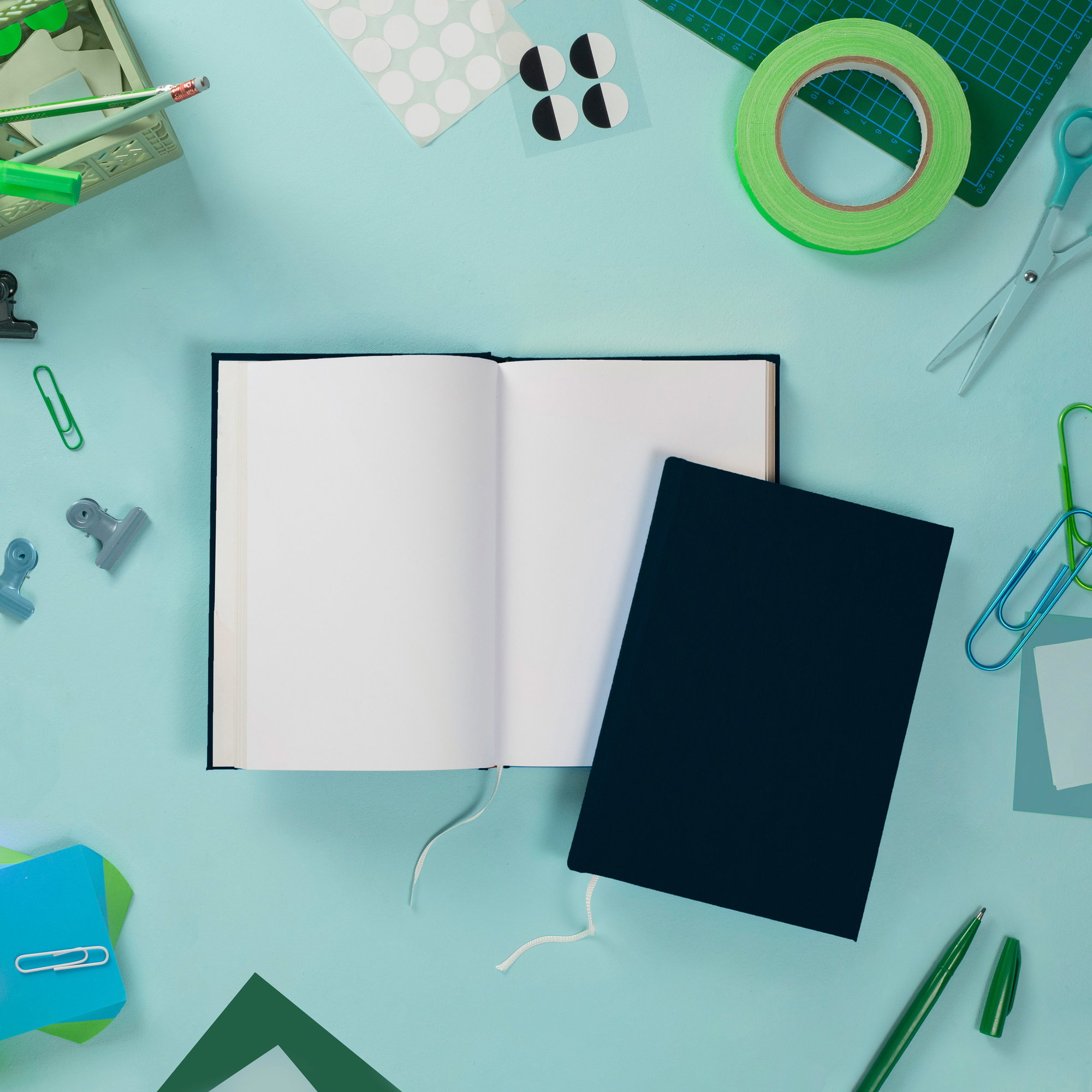 DIY kit de material para cuaderno - Material para tapa Ora 018-negro - Aplicación: Diario, recuerdos de viajes, recopilación de recetas, tar... - imagen-1