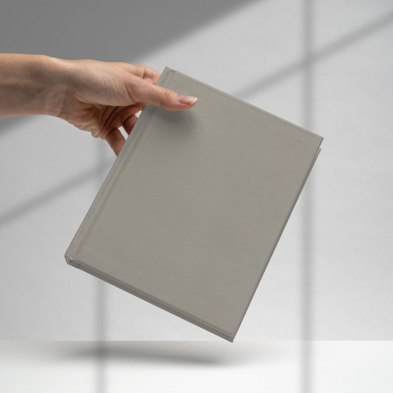 Englisch Buckram - tela de encuadernación - Color 510 - gris claro - Aplicación: tapas de libros, libros de biblioteca, menús, agendas, arch... - imagen-3